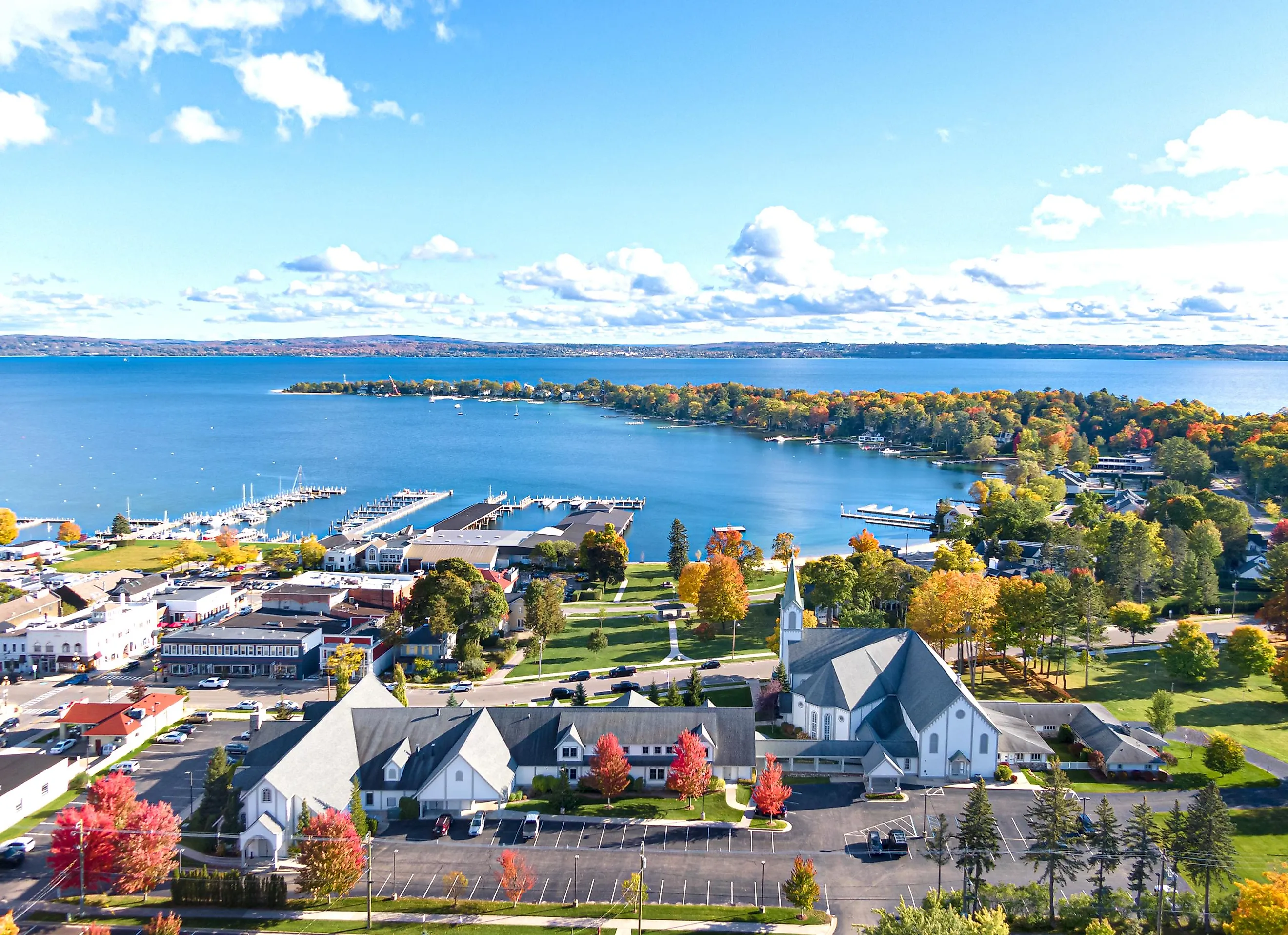 Overlooking Harbor Springs, Michigan.