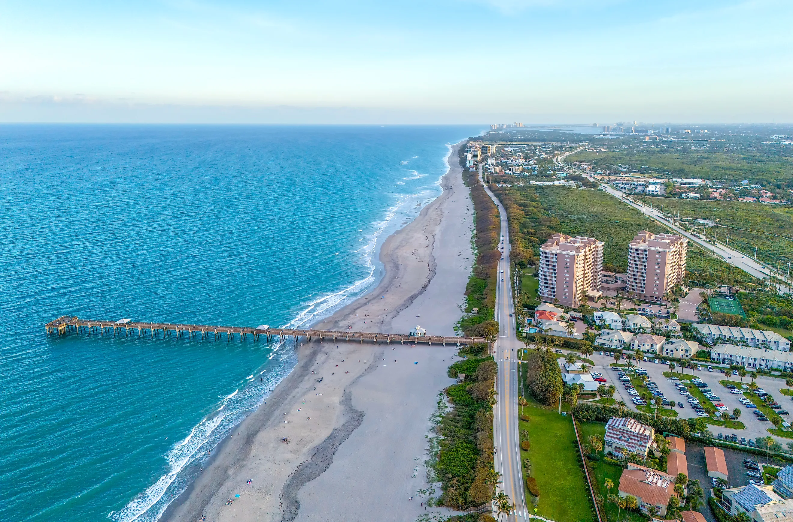 Aerial view of Juno Beach, Florida.