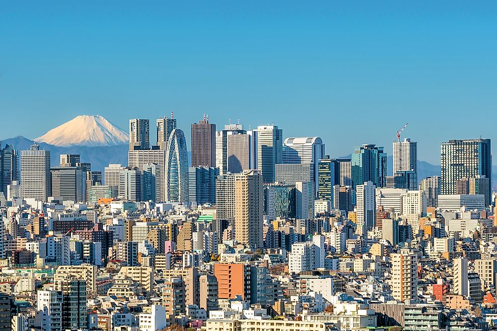 Tokyo has 49 buildings and structures rising to more than 614 feet.