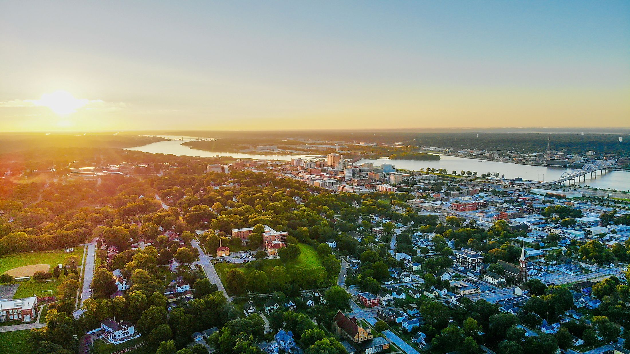 Aerial view of Davenport. Editorial credit: Eduardo Medrano / Shutterstock.com
