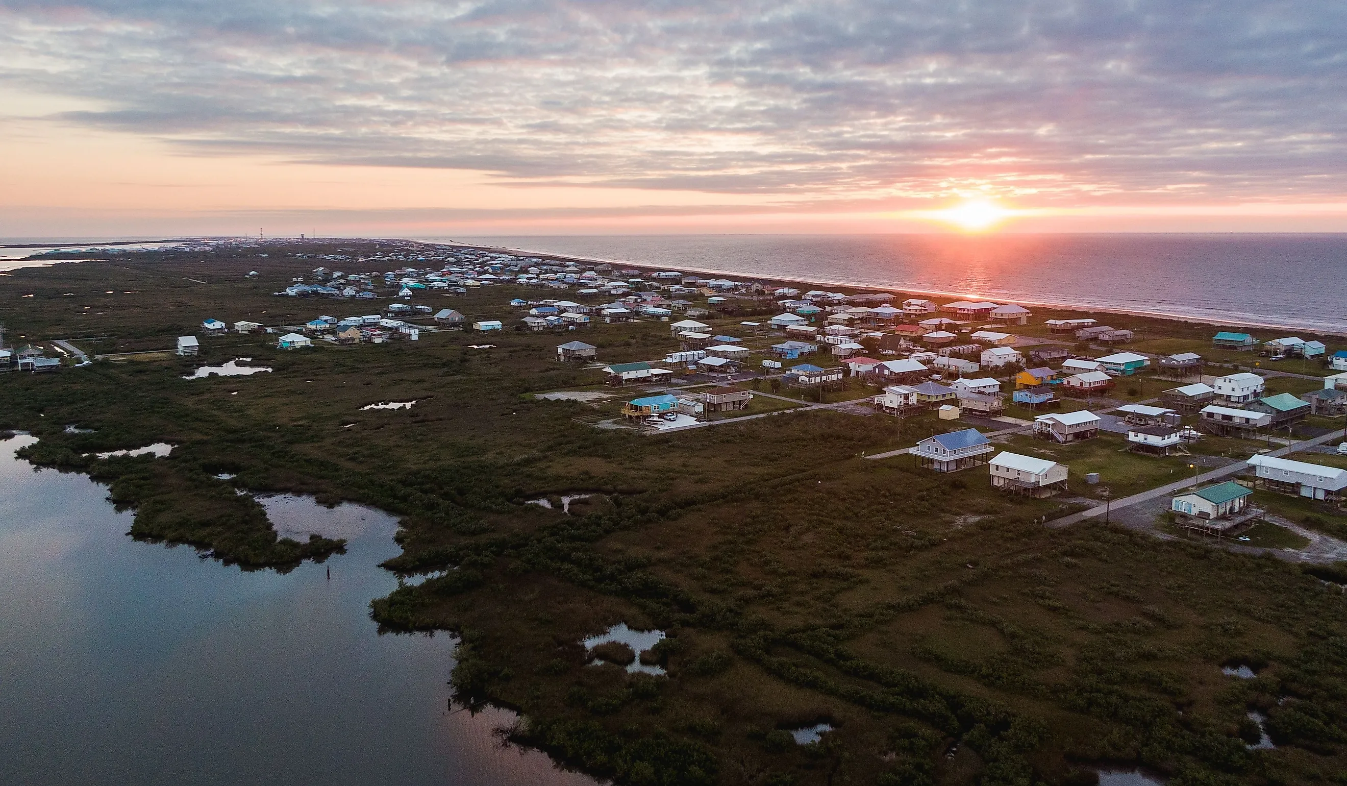 Grand Isle Louisiana at Sunrise.