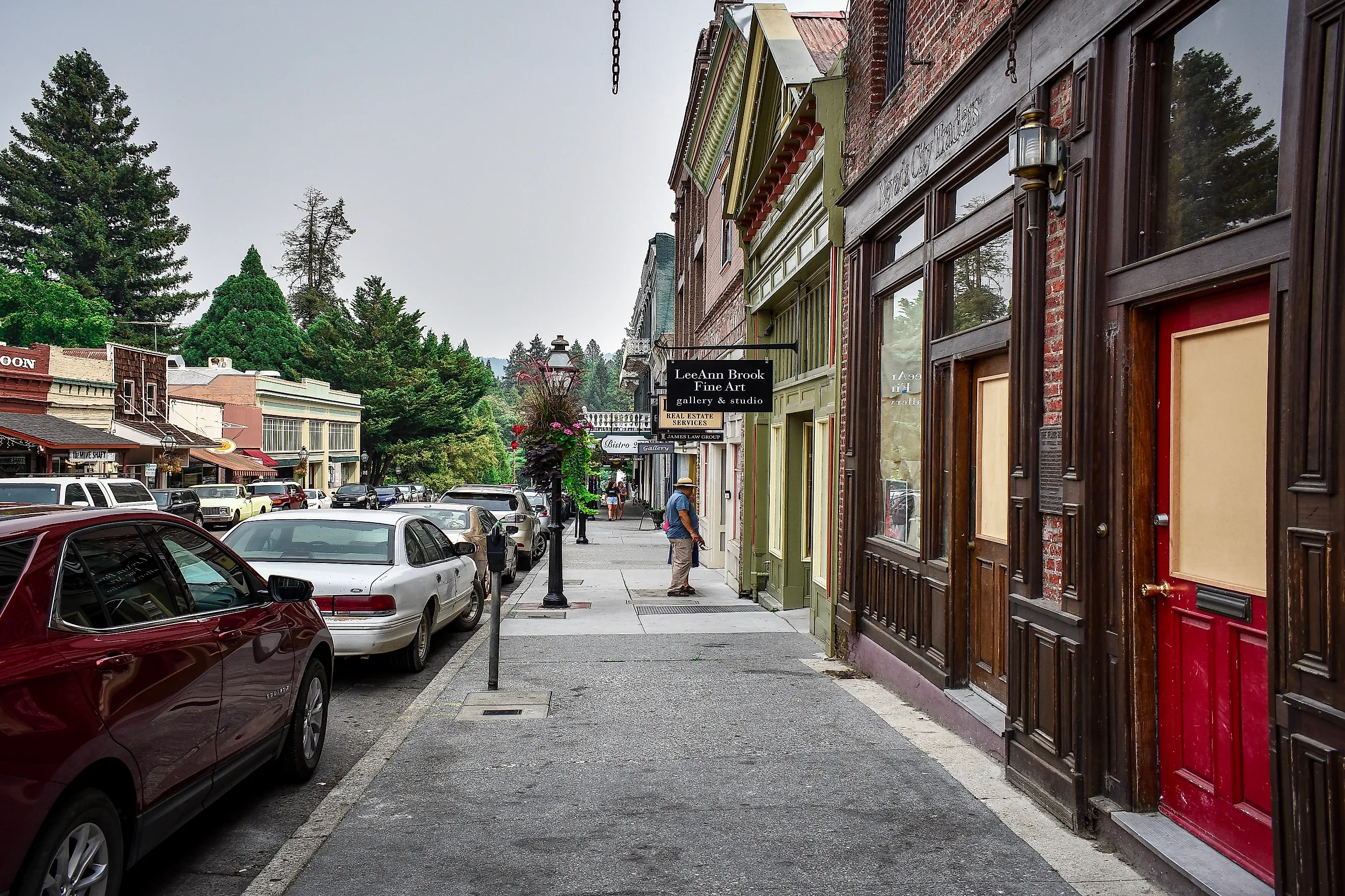 People spending time outside, walking this historic old town, Nevada city, California. Image credit Devin Powers via Shutterstock
