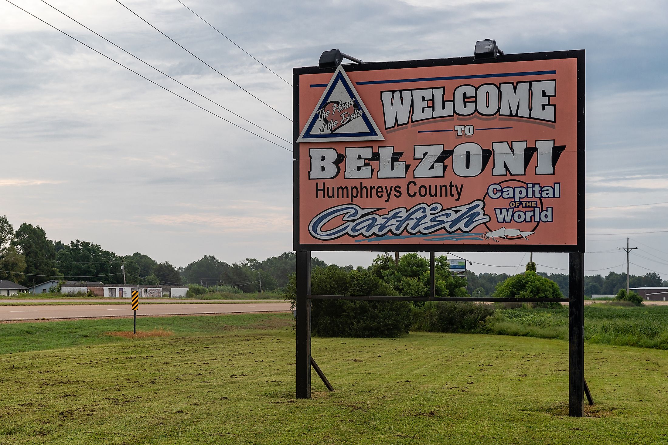 Welcome sign at Belzoni, Mississippi. Editorial credit: Chad Robertson Media / Shutterstock.com
