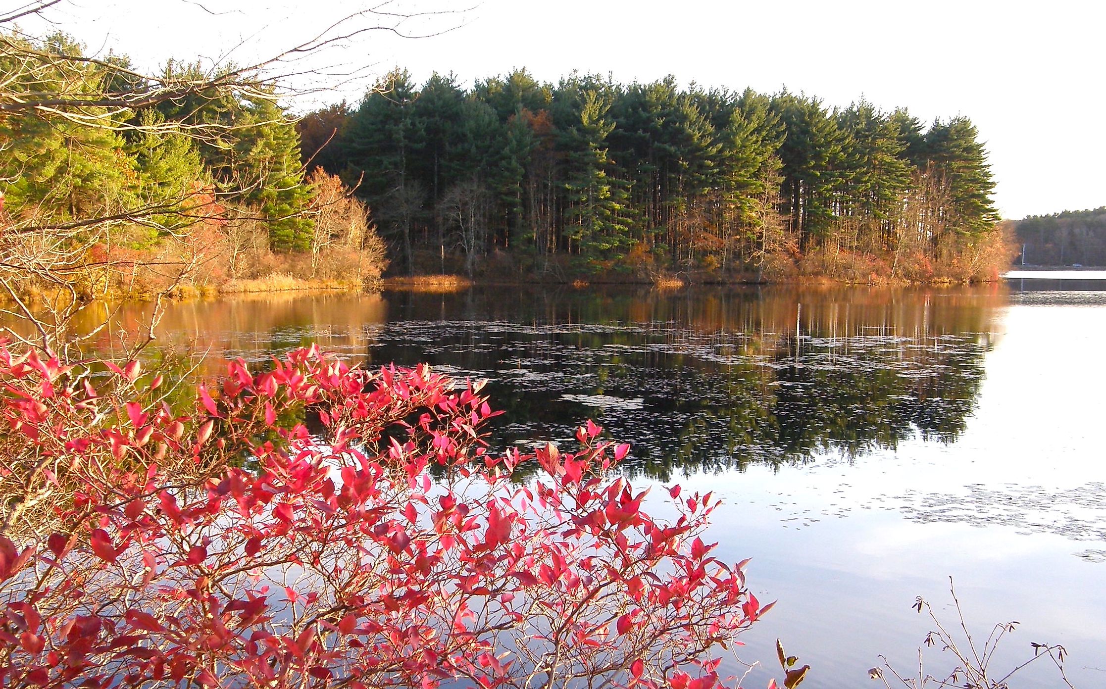 The scenic Scituate Reservoir in Rhode Island.