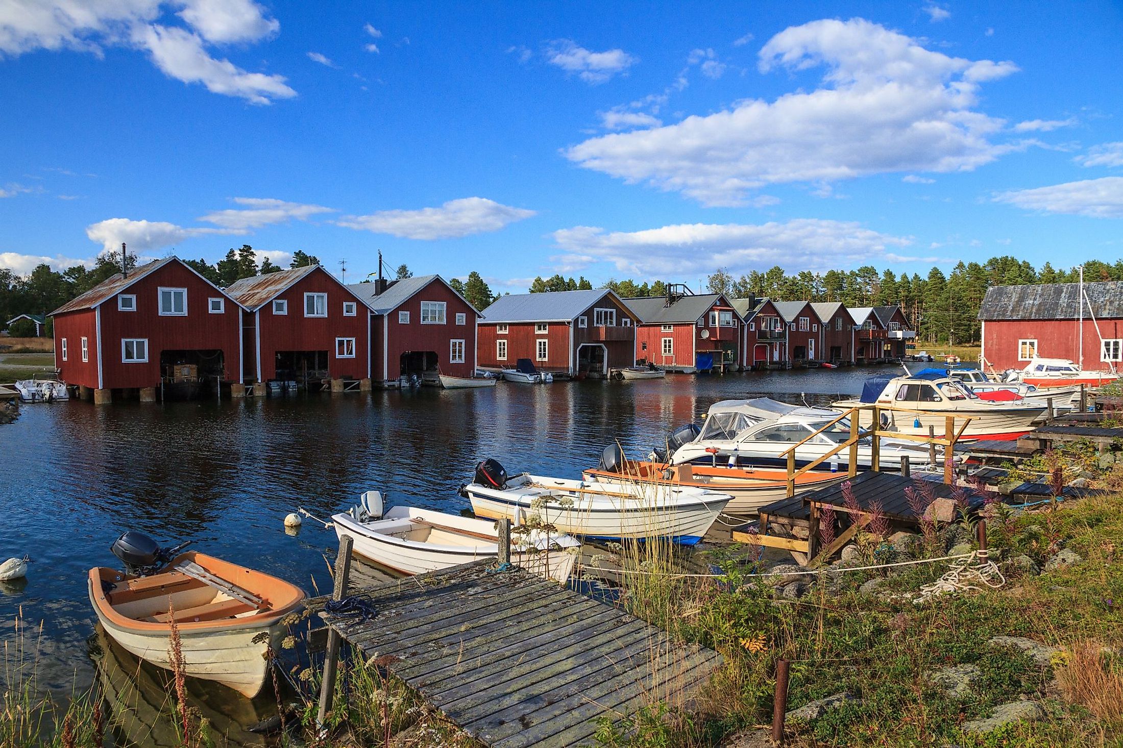 A Swedish fishing village on the Bothnian Sea. 