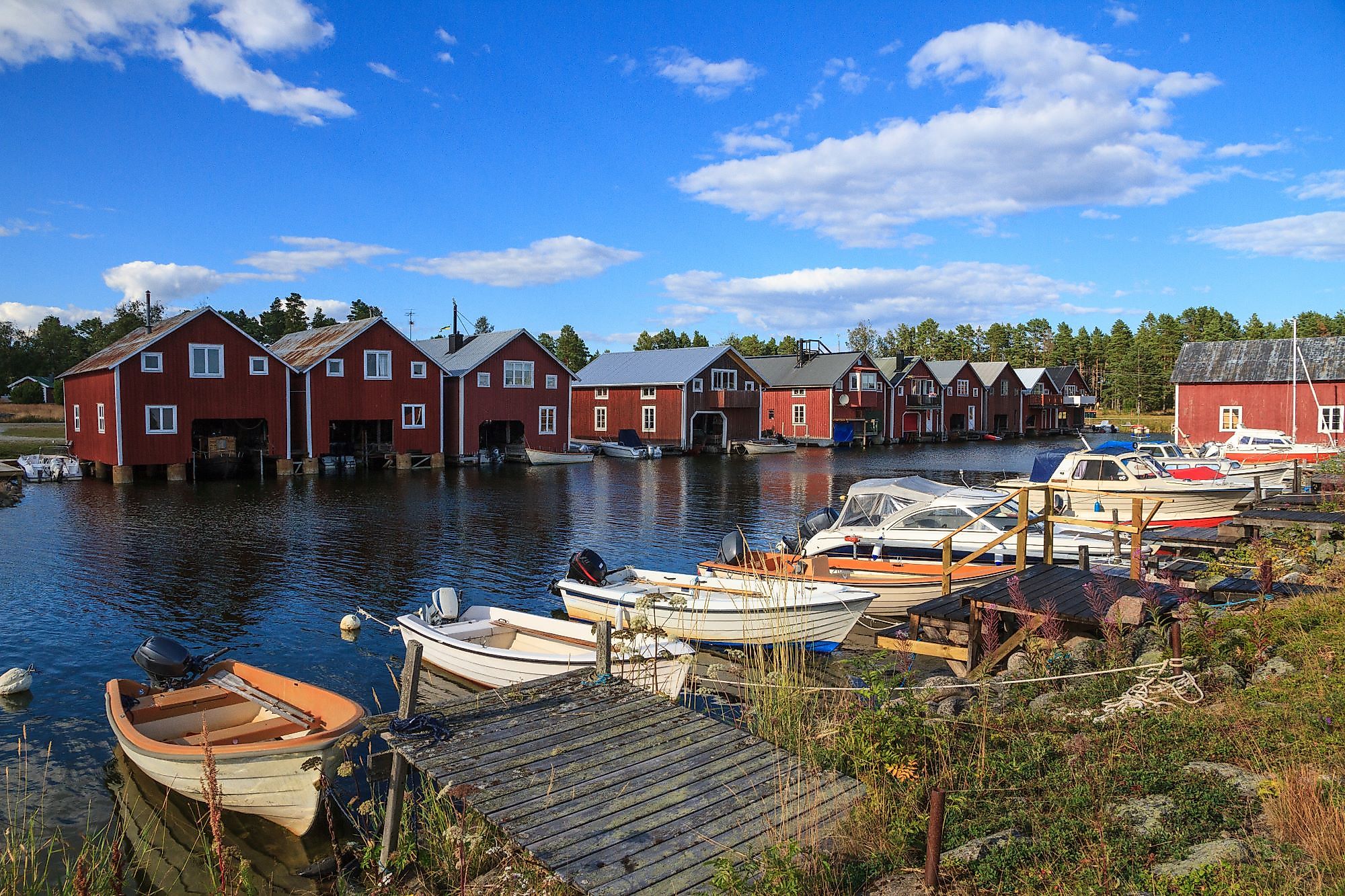 A Swedish fishing village on the Bothnian Sea. 