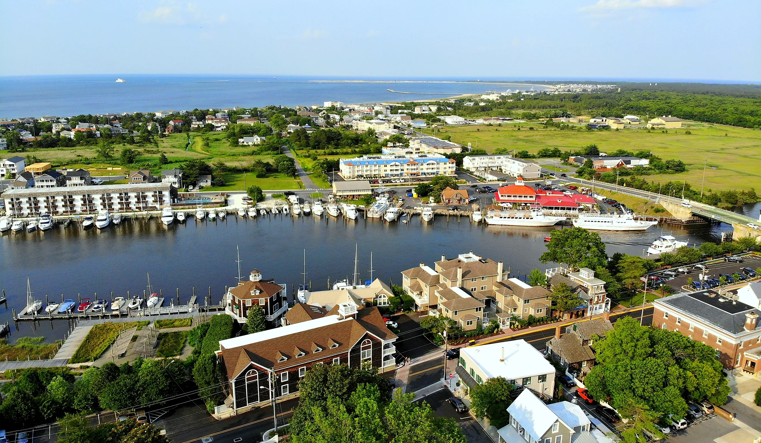 Aerial view of Lewes, Delaware