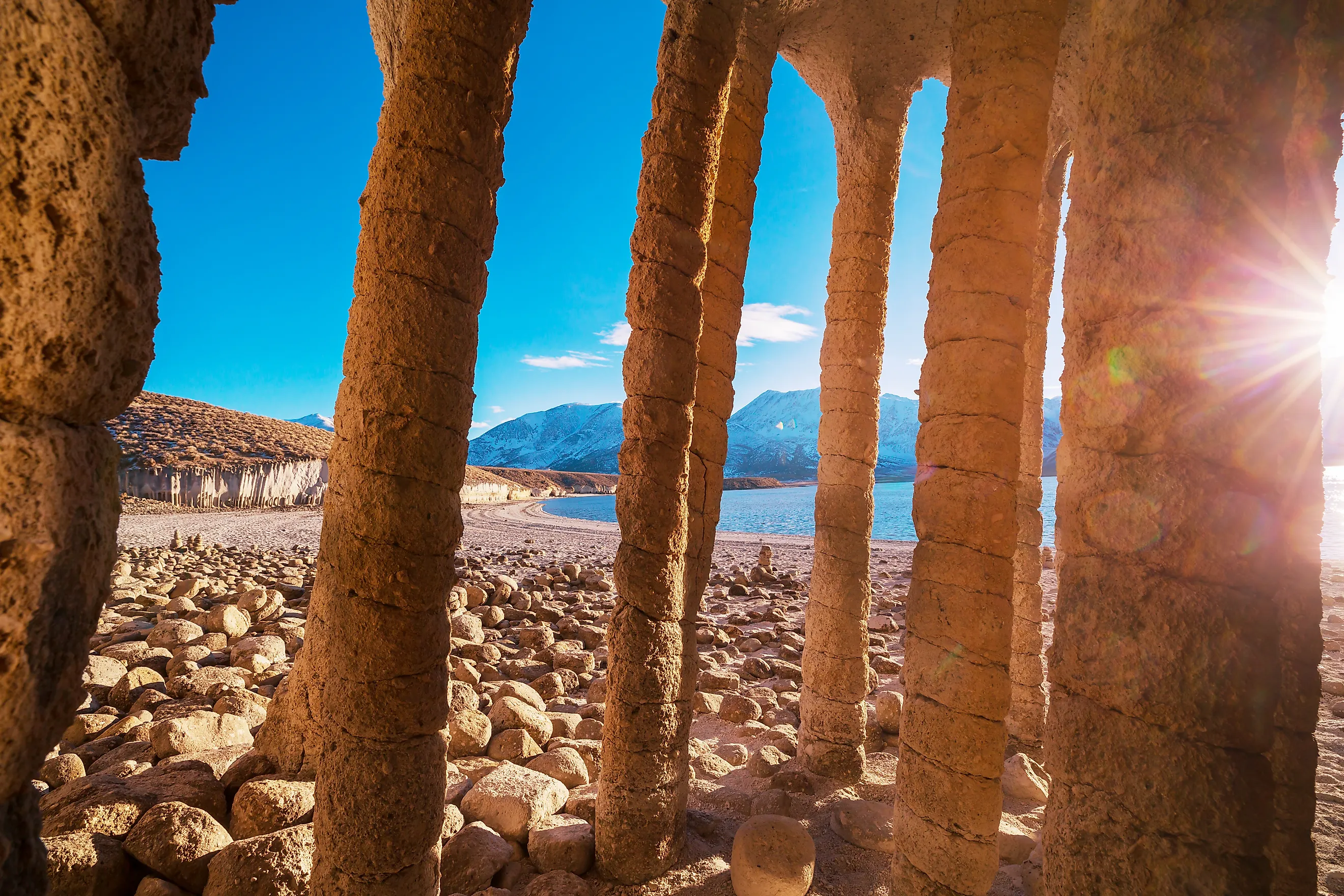 Crowley Lake Columns in Mono County, California.