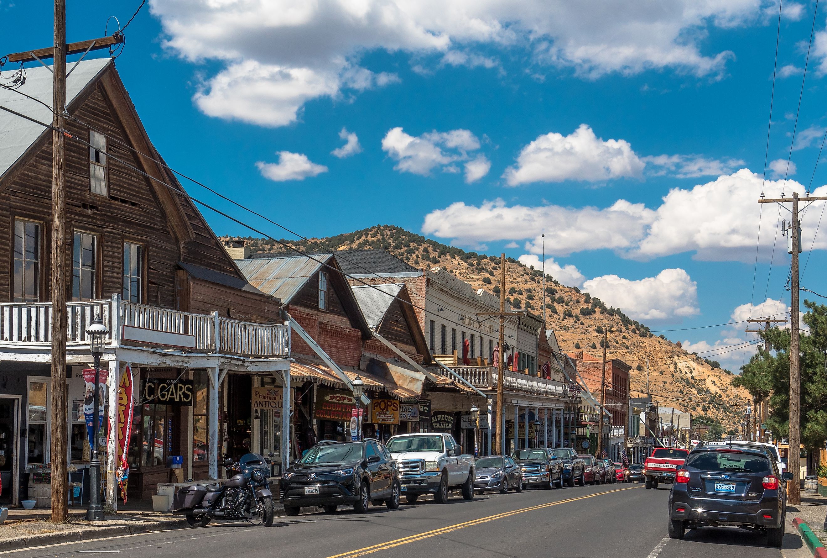 Wooden houses lining Main Street in Virginia City, Nevada, USA. Editorial credit: M. Vinuesa / Shutterstock.com