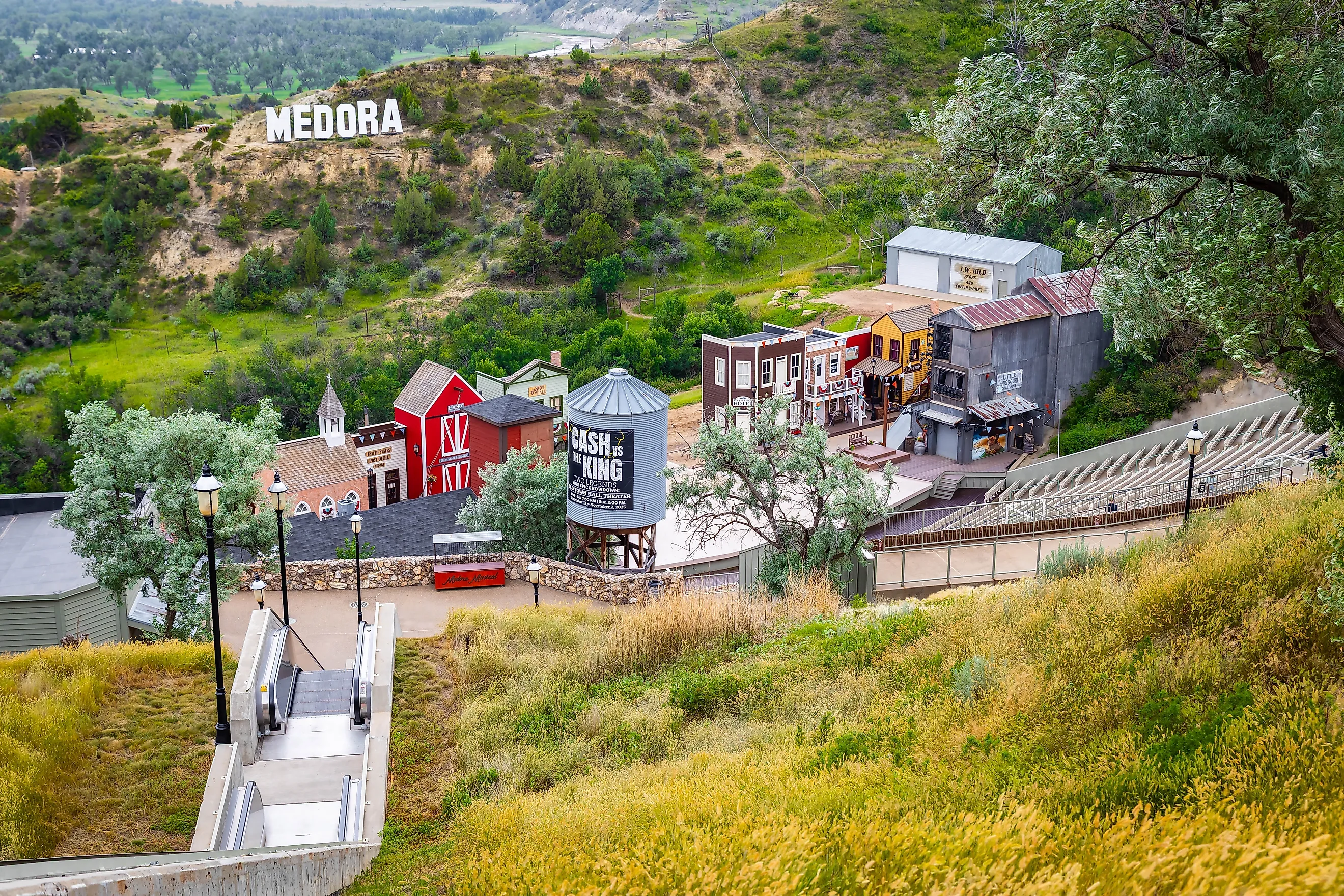 Aerial view of Medora, North Dakota. (Image credit Photo Spirit via Shutterstock)