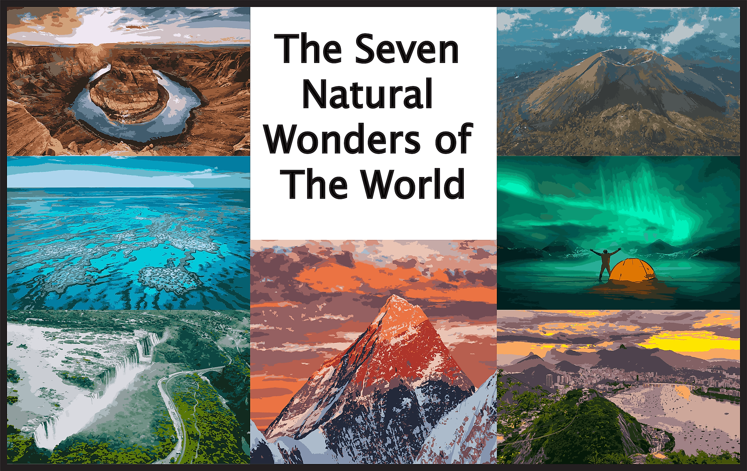 7 Natural Wonders Of The World Map