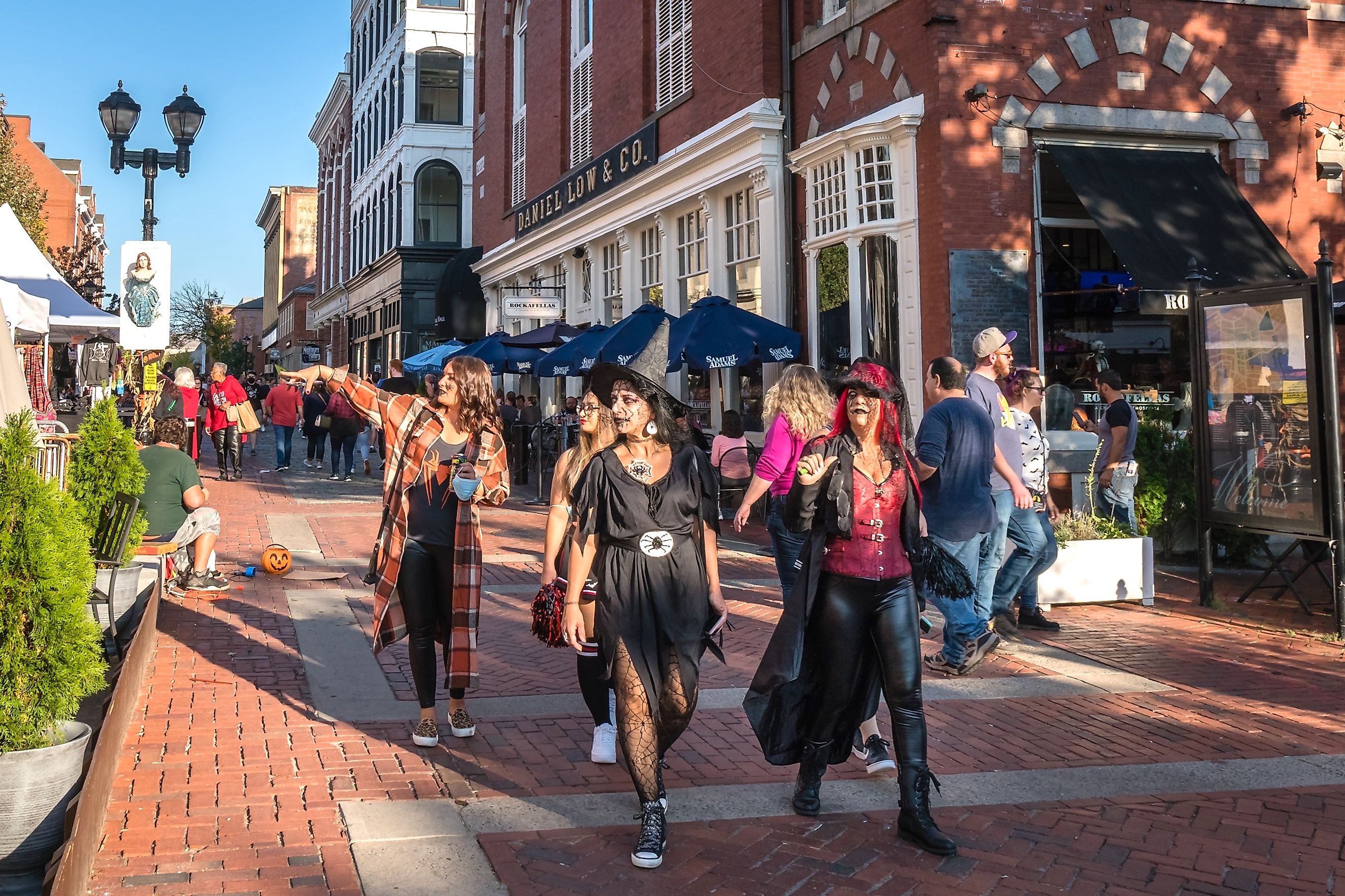 People dressed in costumes at the annual Haunted Happenings event in Salem, Massachusetts. Editorial credit: Heidi Besen / Shutterstock.com.