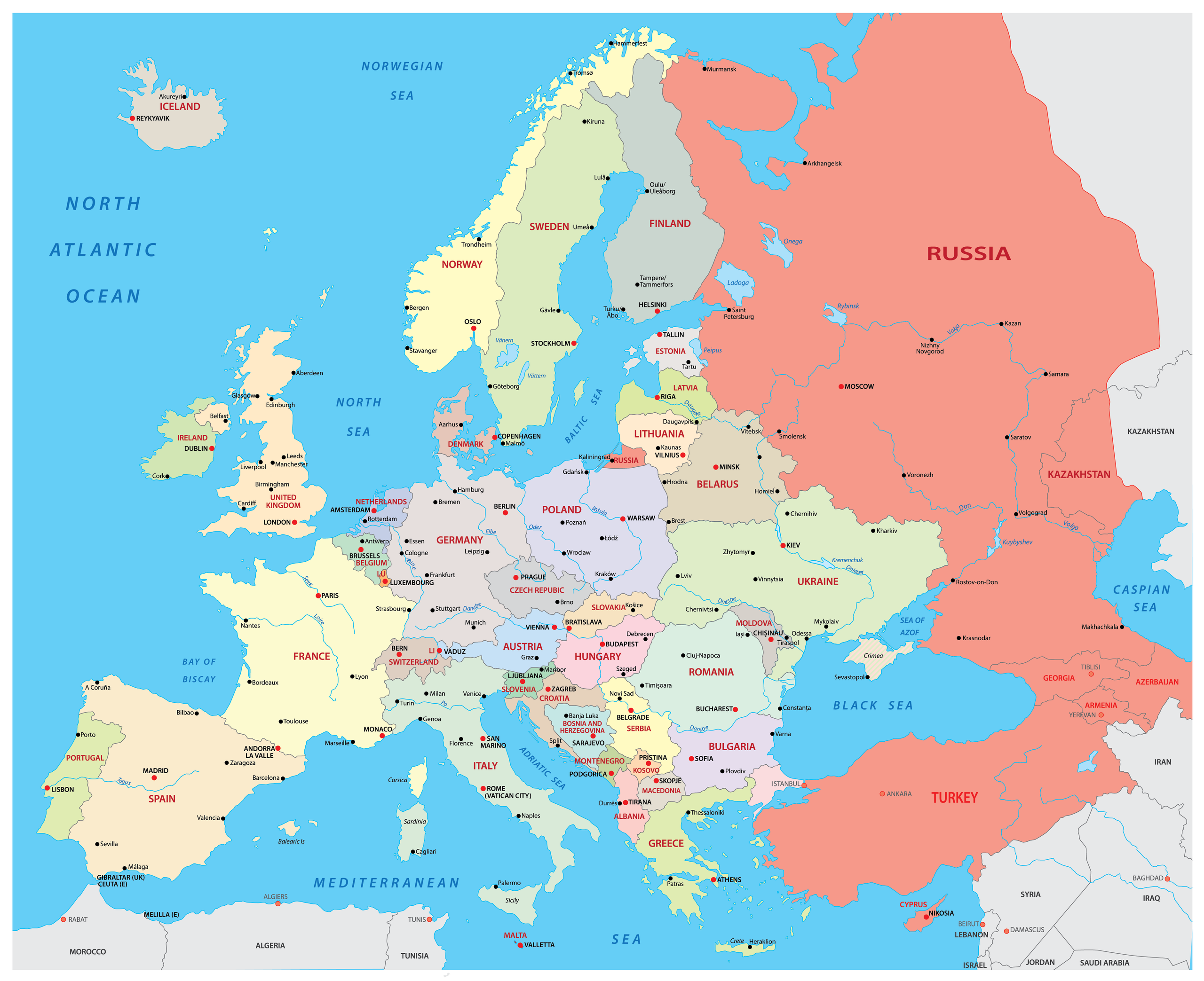 Administrative map of the five regions portugal Vector Image