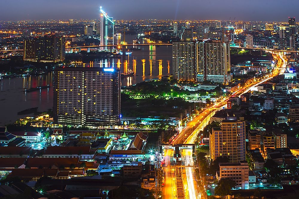 A busy highway heading into Luanda, Angola.