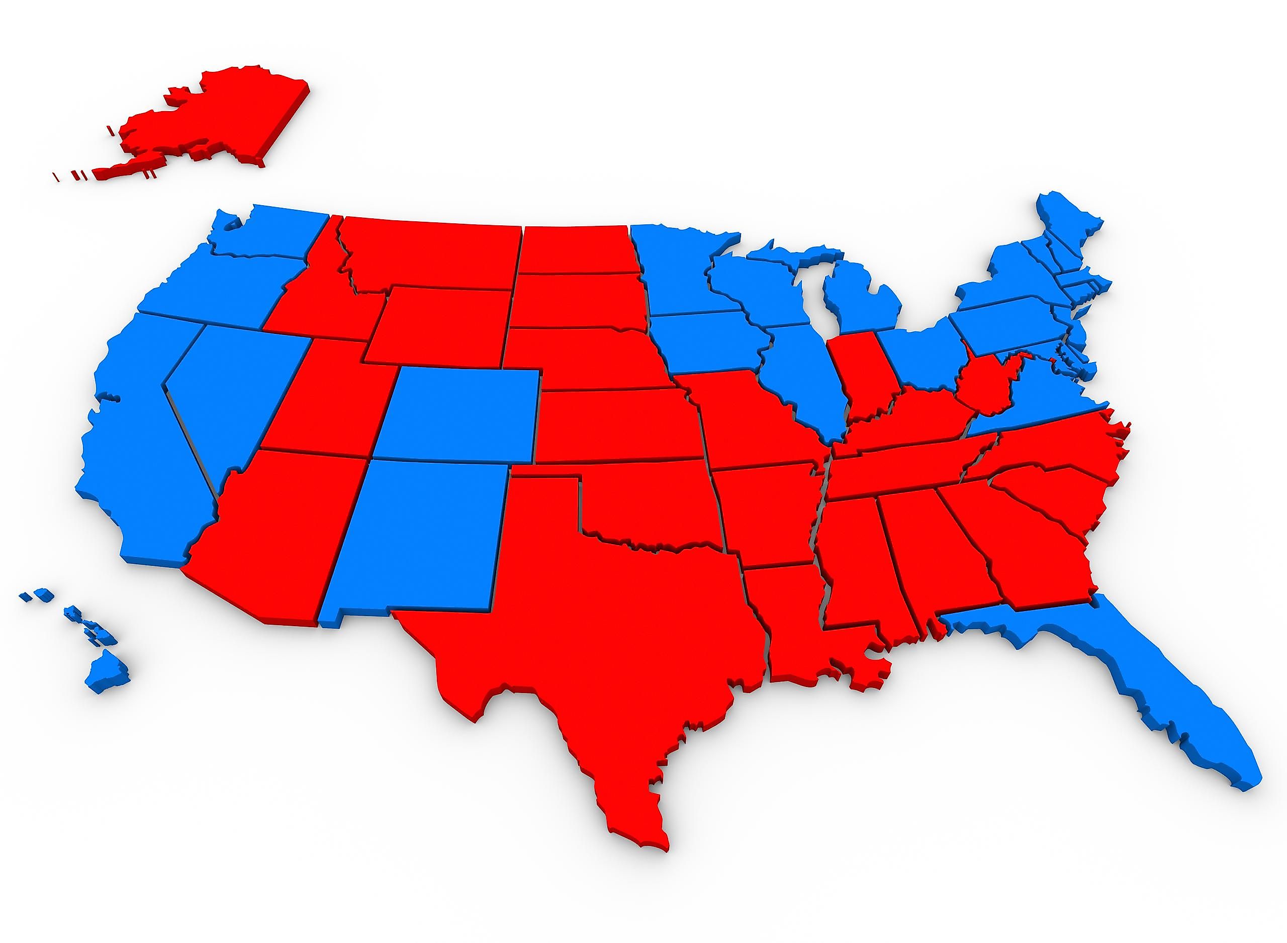 Electoral map of the United States.