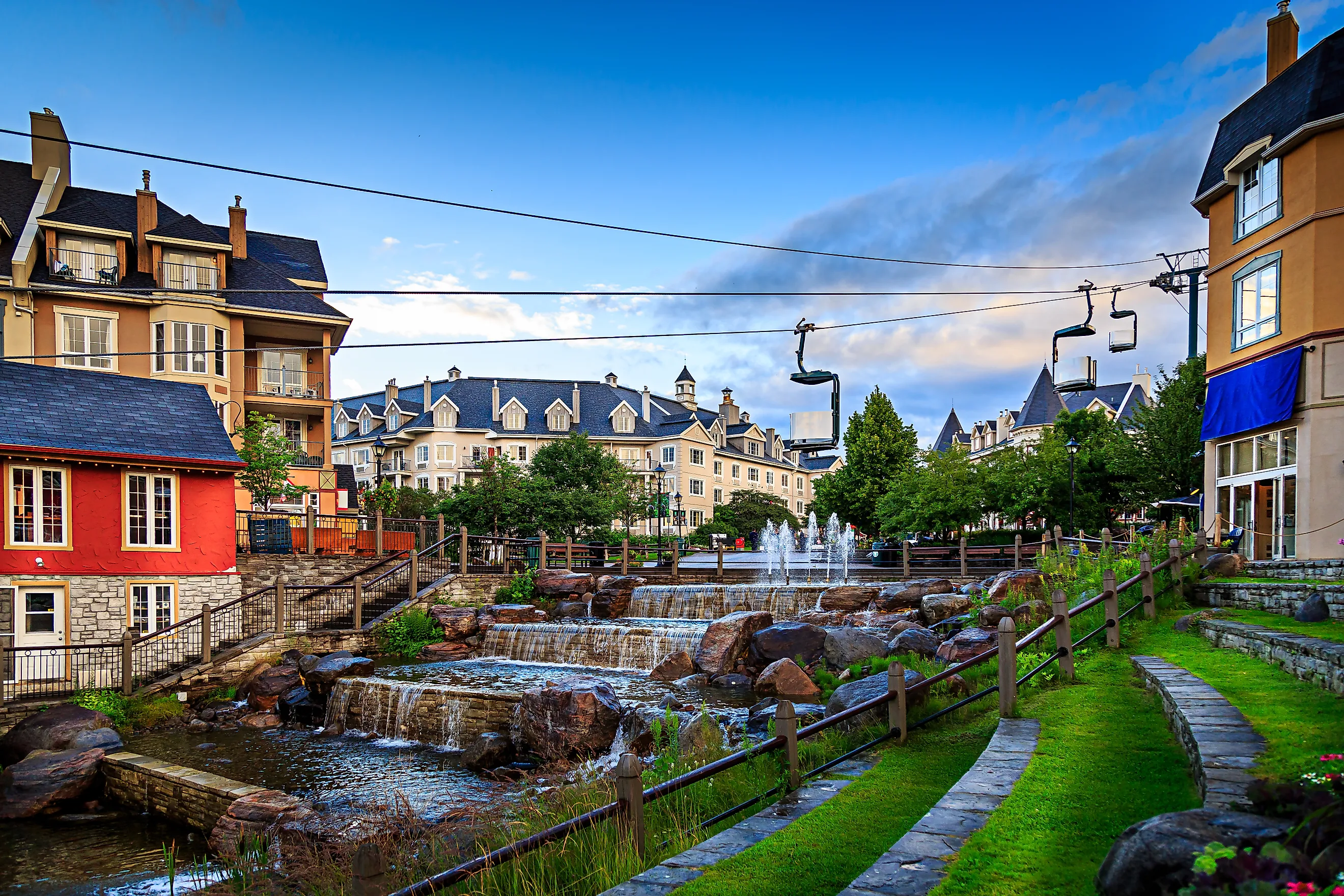 Editorial Photo Credit: Hadimorphotography via Shutterstock. Mont-tremblant village in beautiful day.