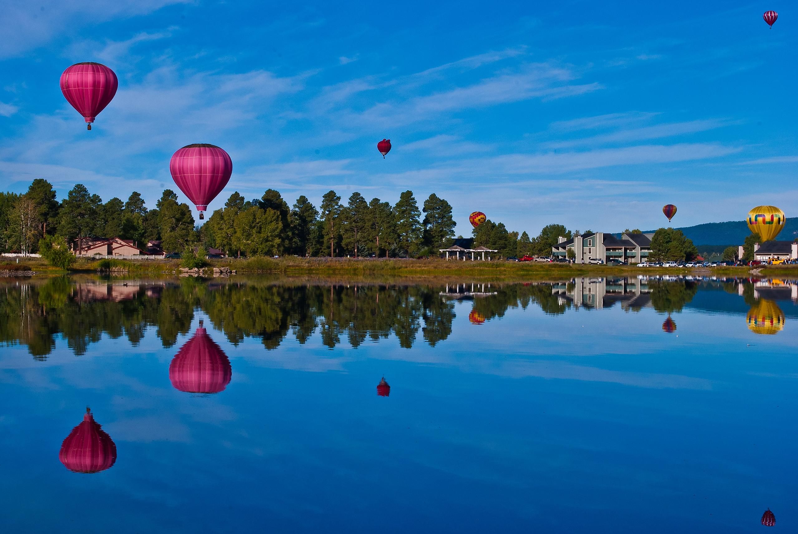 Hot air balloon festival in Pagosa Springs, Colorado.