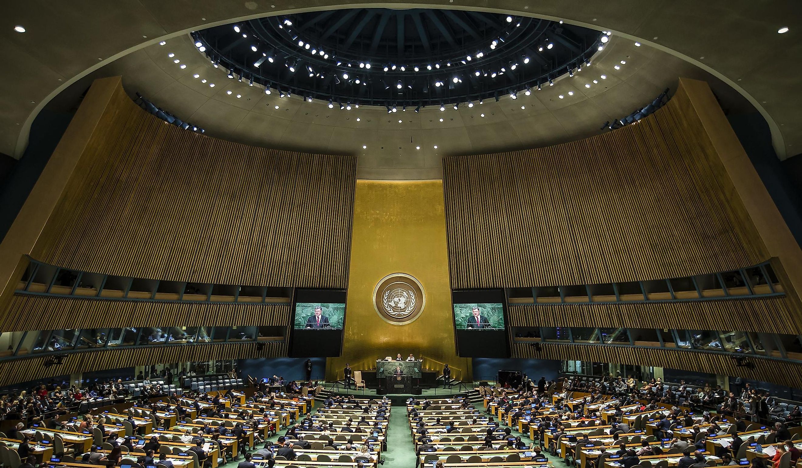 NEW YORK, USA - Sep 29, 2015: A Speech During a General Assembly of the United Nations in New York