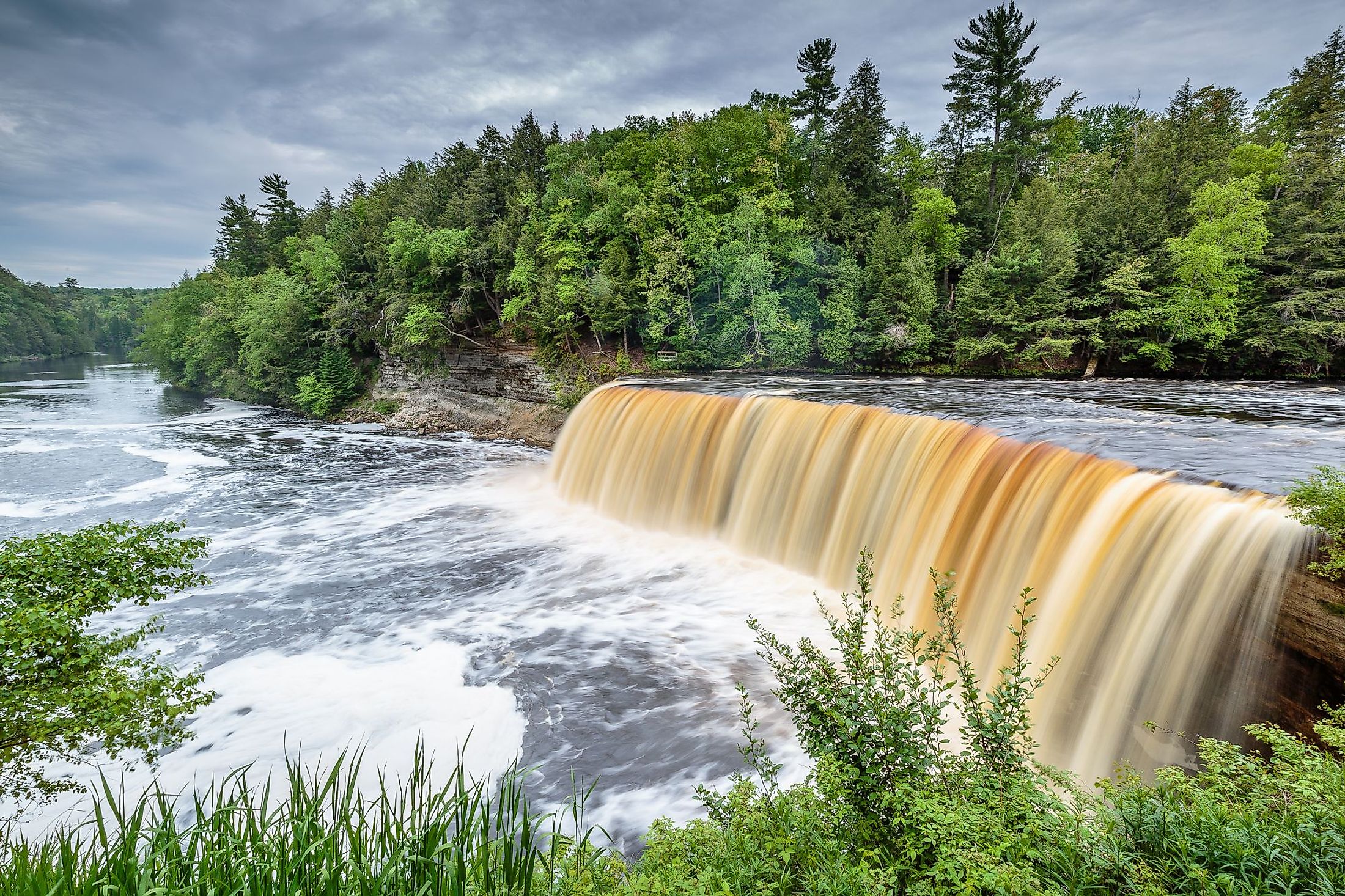 Tahquamenon Falls in Michigan's eastern Upper Peninsula. 