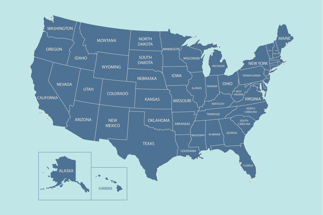 Of the 50 states, only the border of Hawaii is not defined by any straight lines.