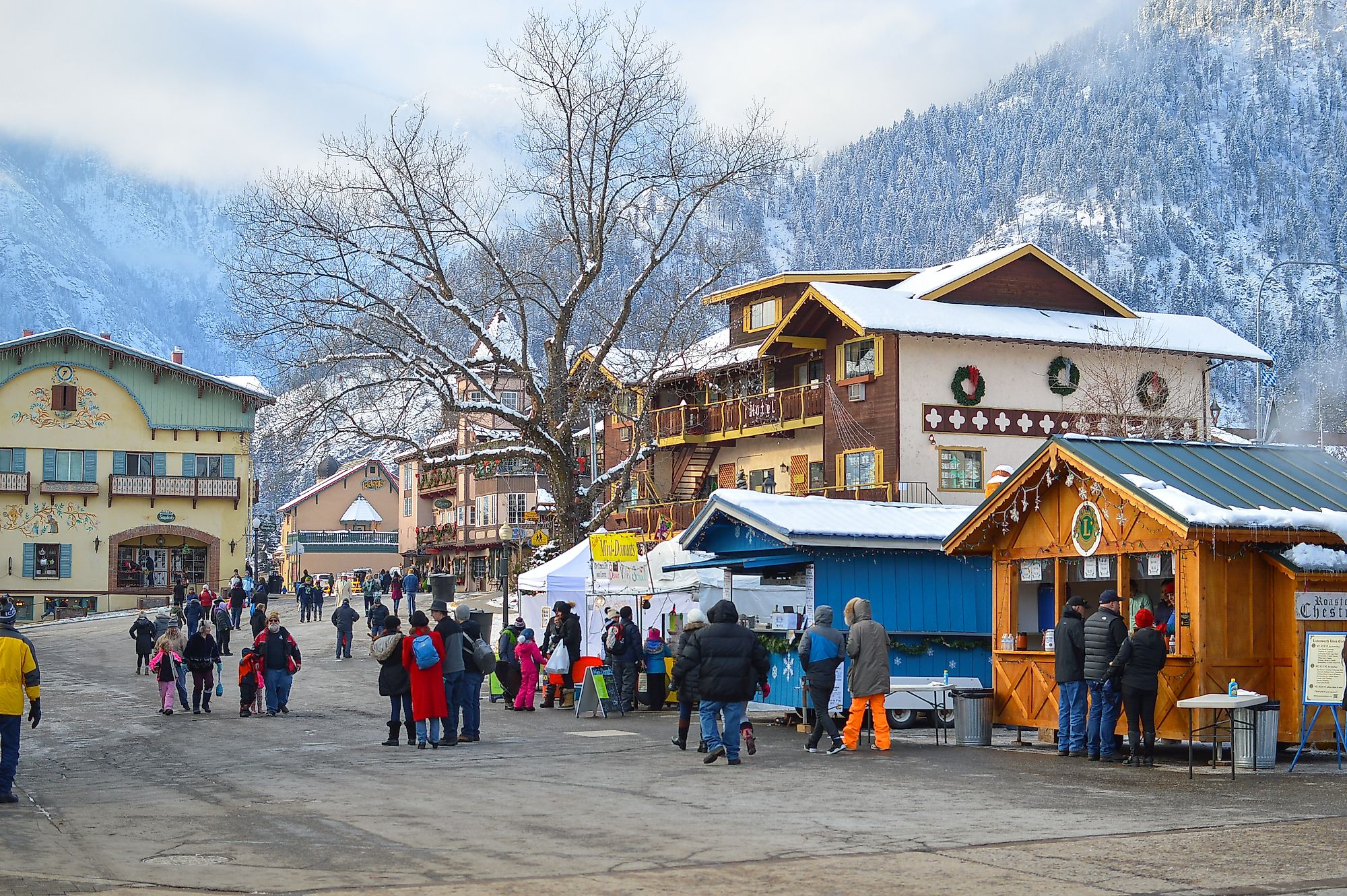 Leavenworth, Washington in winter. Editorial credit: Puriwat W / Shutterstock.com