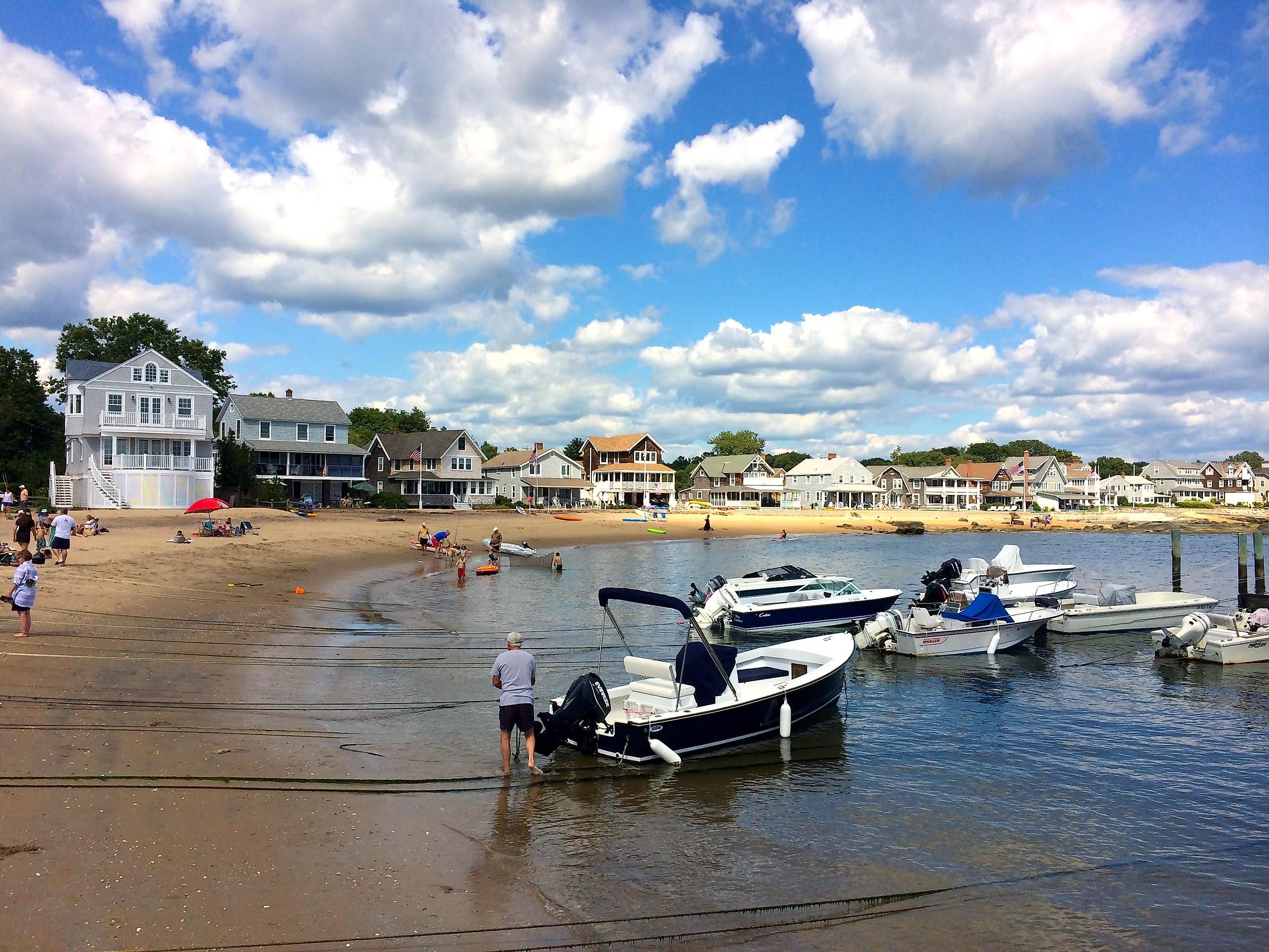 The beach at Madison, Connecticut.
