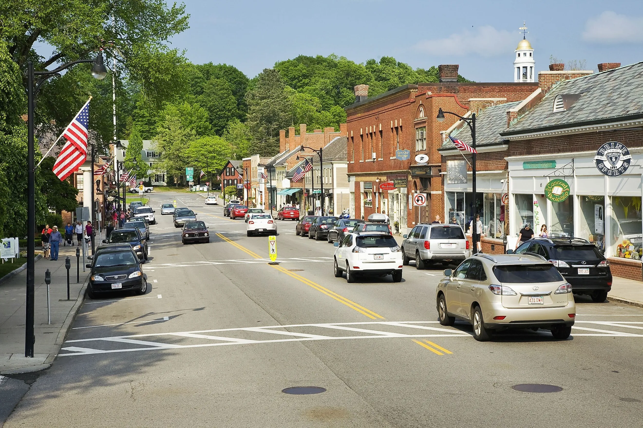 Storefronts in historic Concord, Massachusetts. Image credit Joseph Sohm via Shutterstock