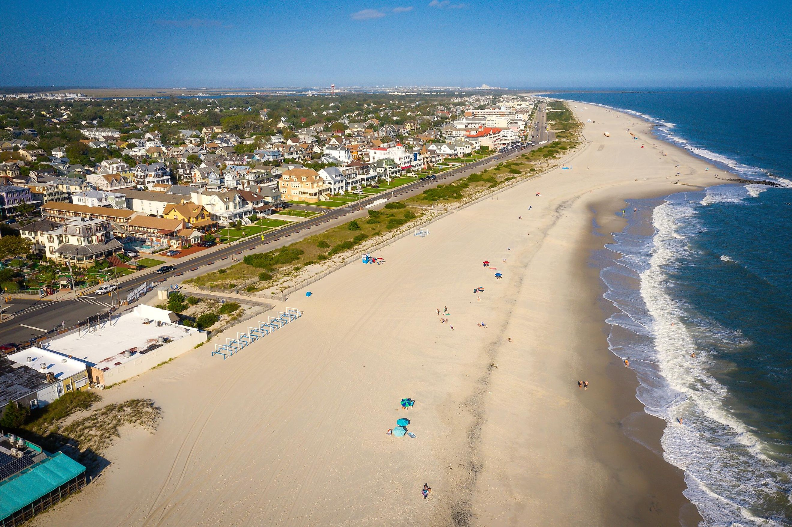 Aerial view of Cape May, New Jersey.