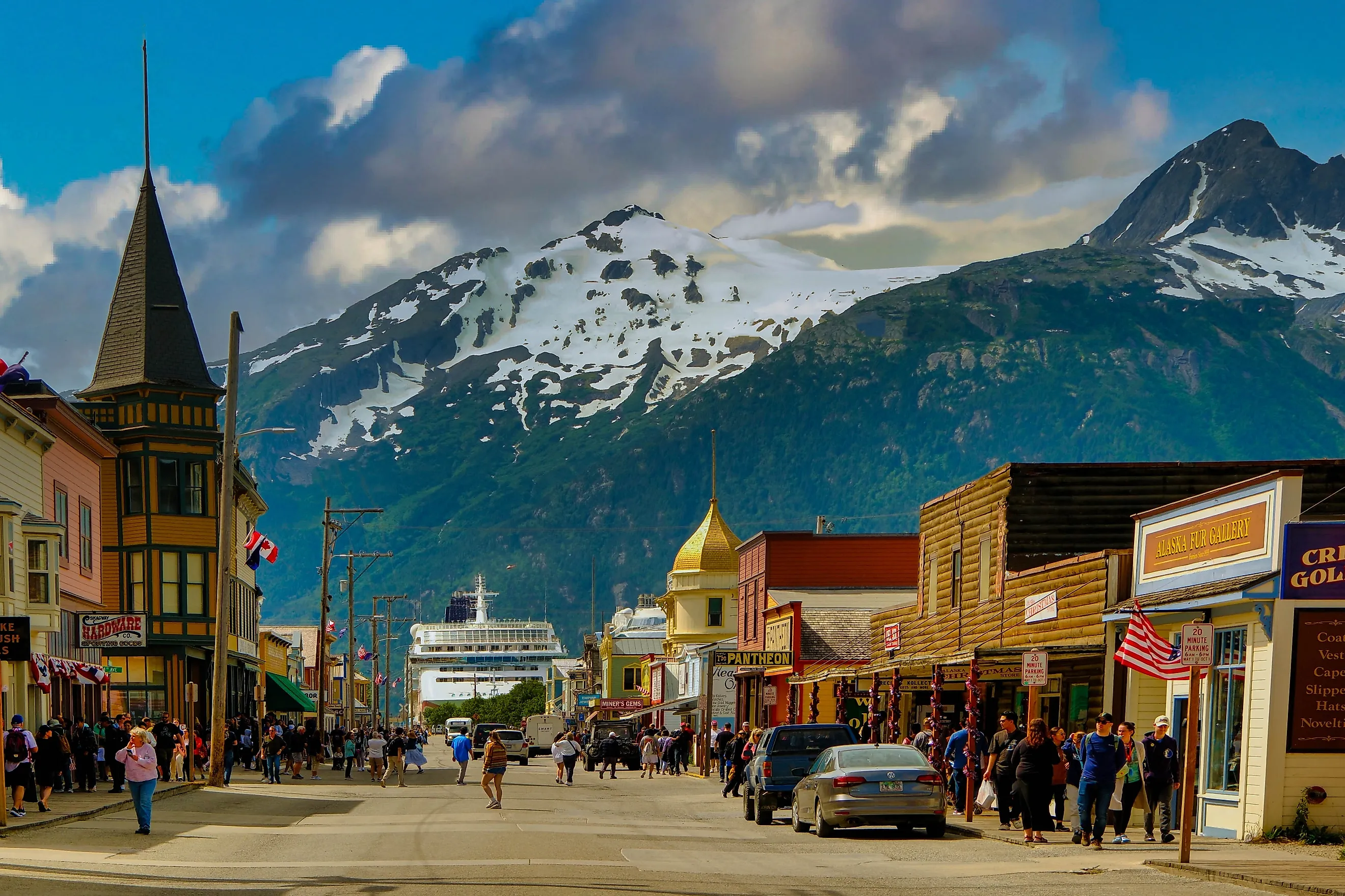 The charming downtown area of Skagway, Alaska. Image credit: Darryl Brooks / Shutterstock.com.