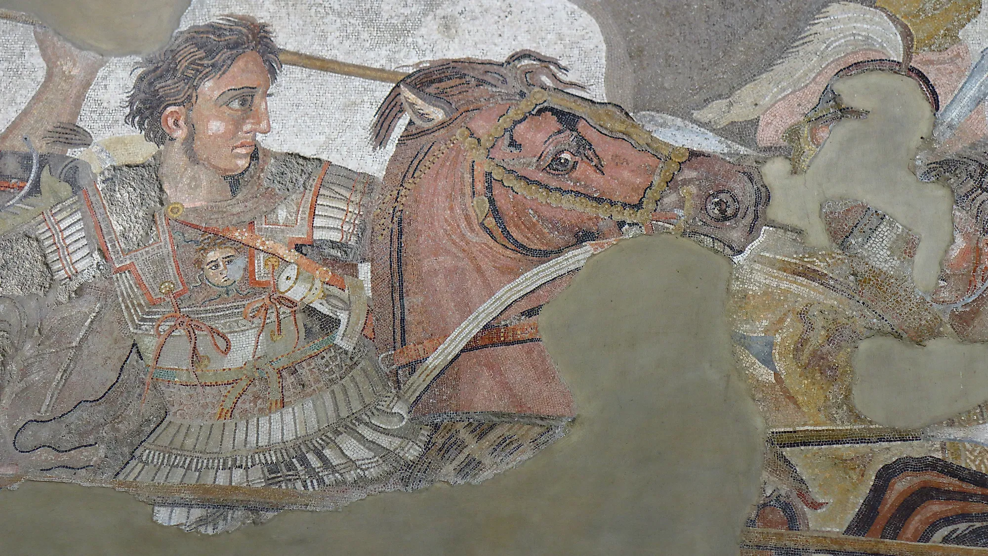  Ancient roman mosaic of Alexander the Great in battle against Darius, from Pompeii. (Image credit: Giannimarchetti/Shutterstock.com)