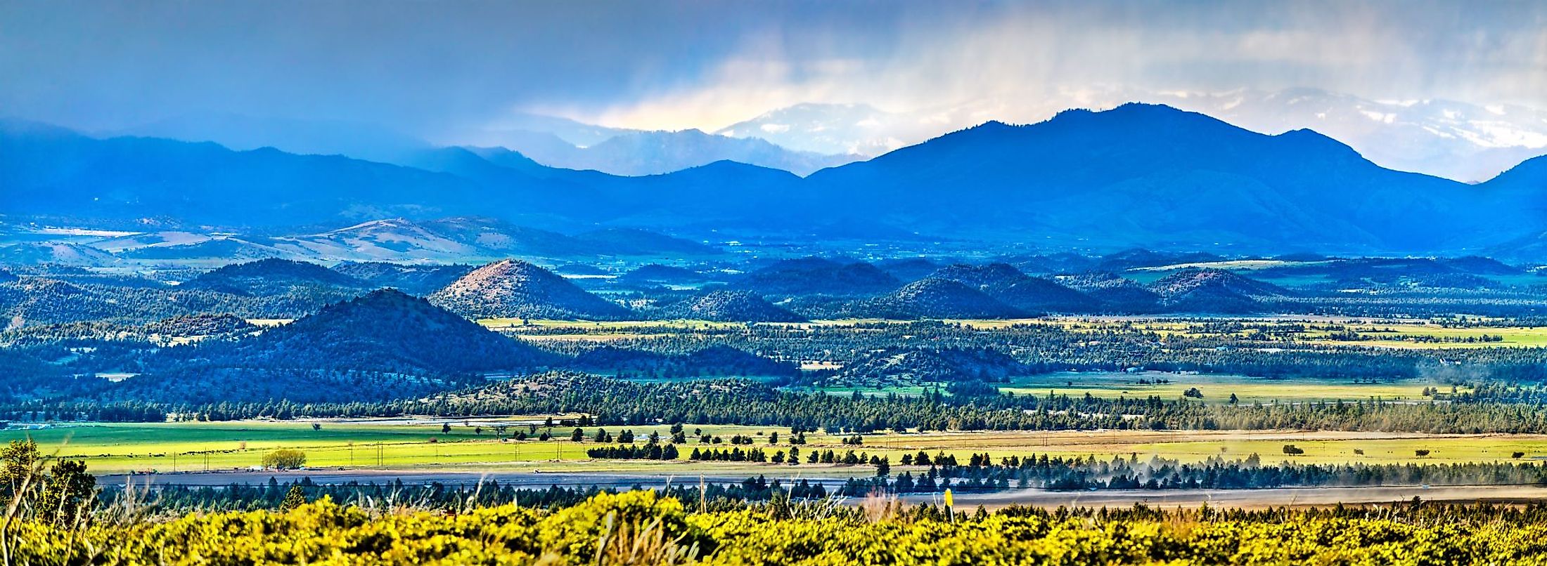 Panorama of Klamath Mountains in northwestern California
