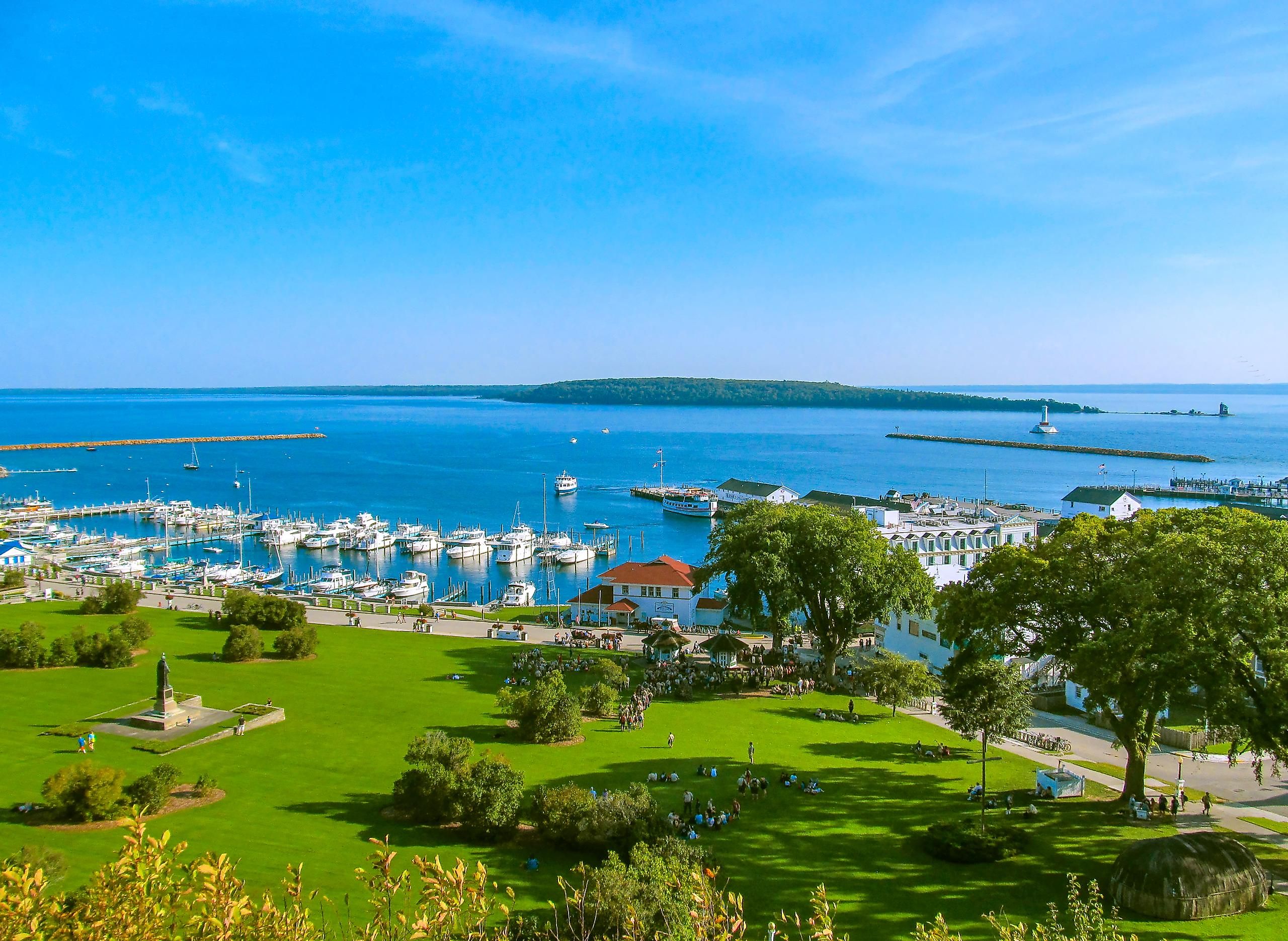 The gorgeous town of Mackinac Island, Michigan.