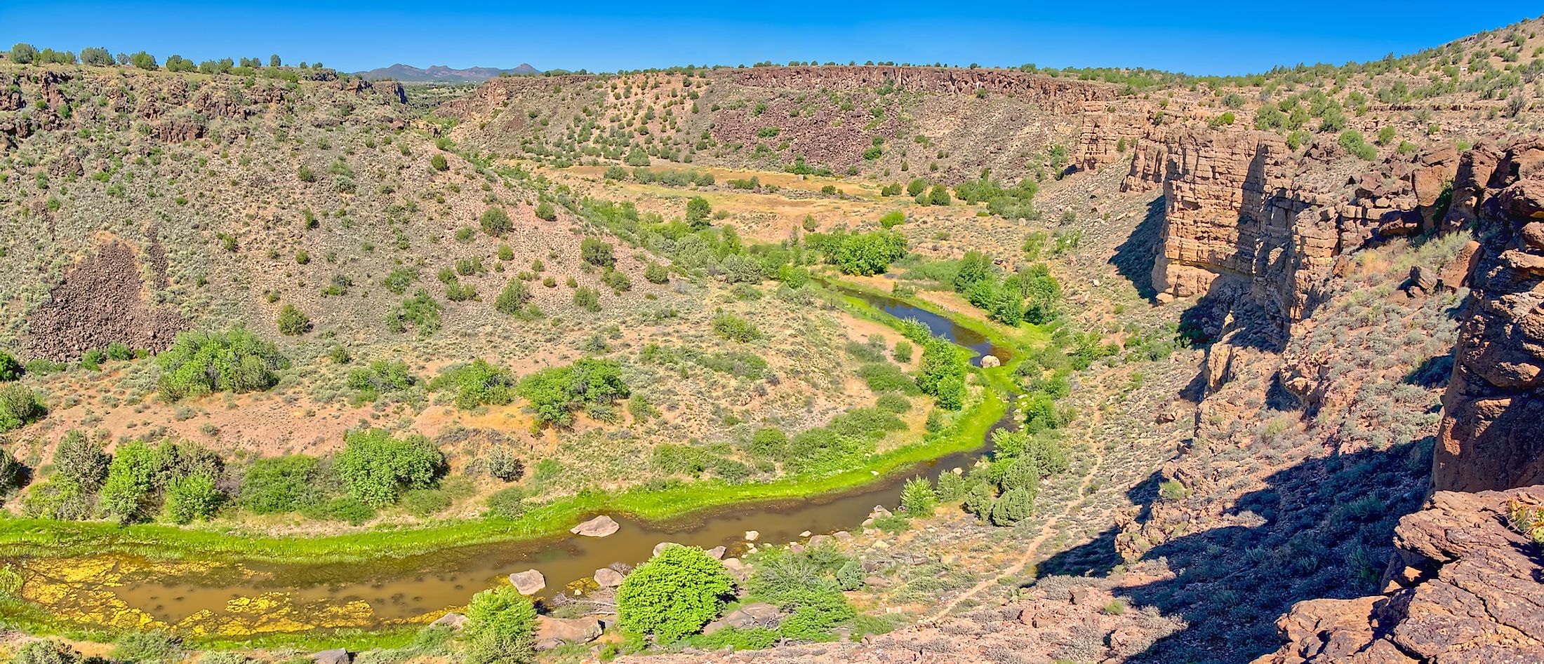 Panorama of the Upper Verde River Canyon near Paulden, Arizona.