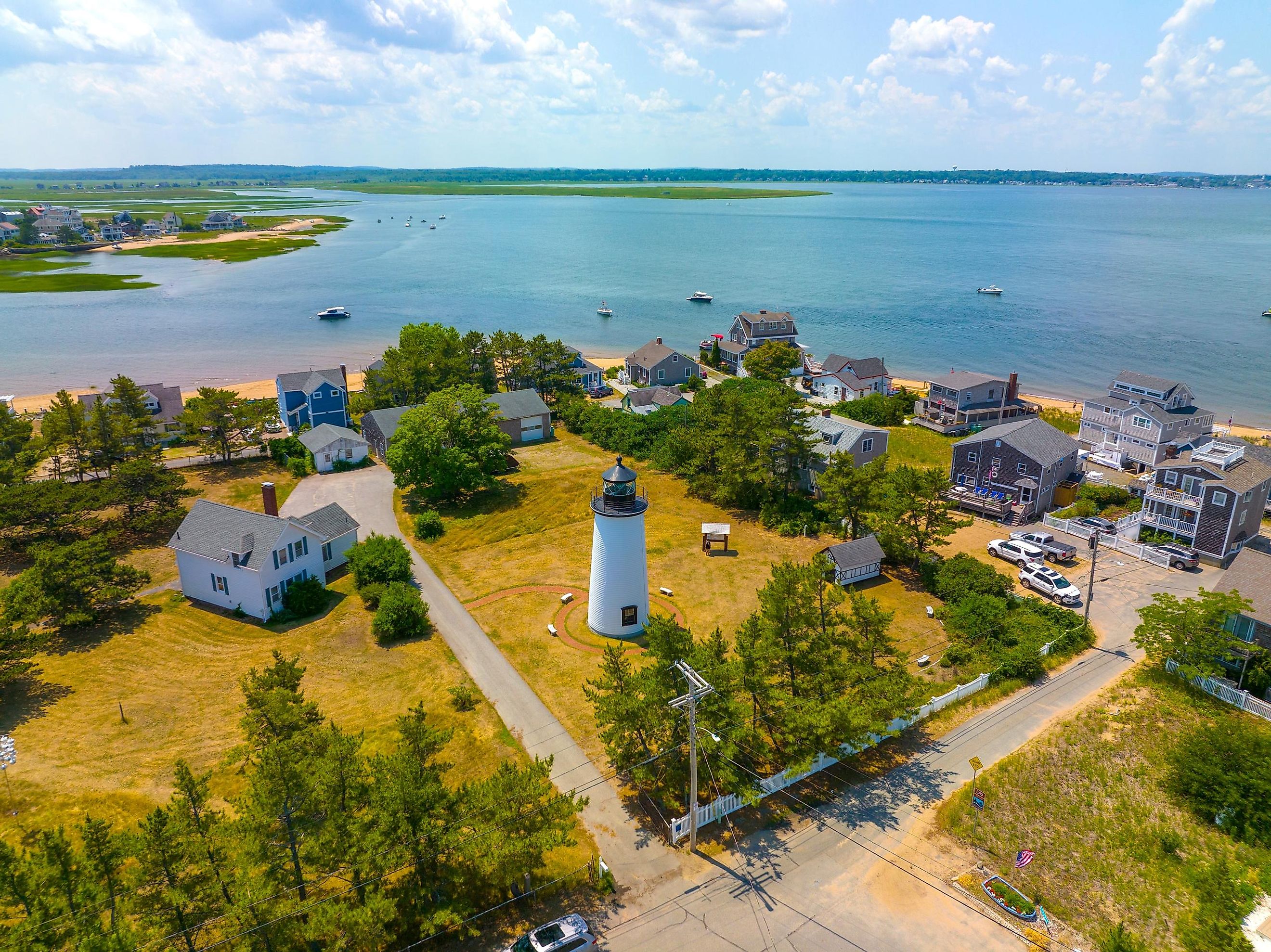 Aerial view of Newburyport, Massachusetts.