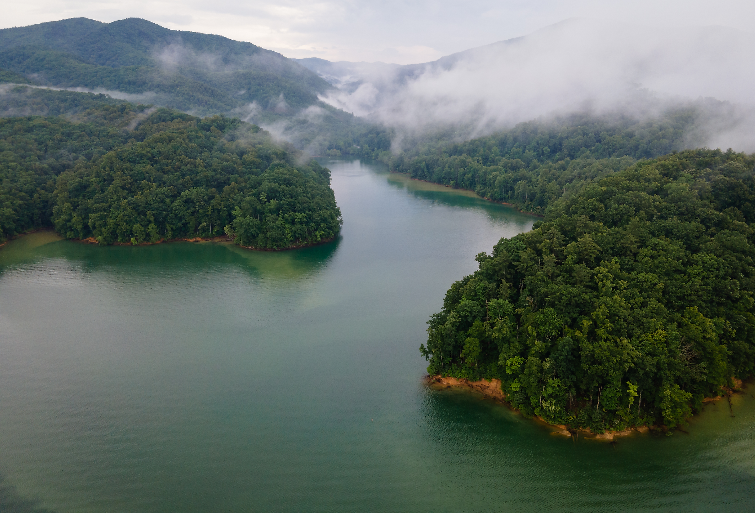 A Cloudy Summer Day at Watauga Lake in Northeast Tennessee.