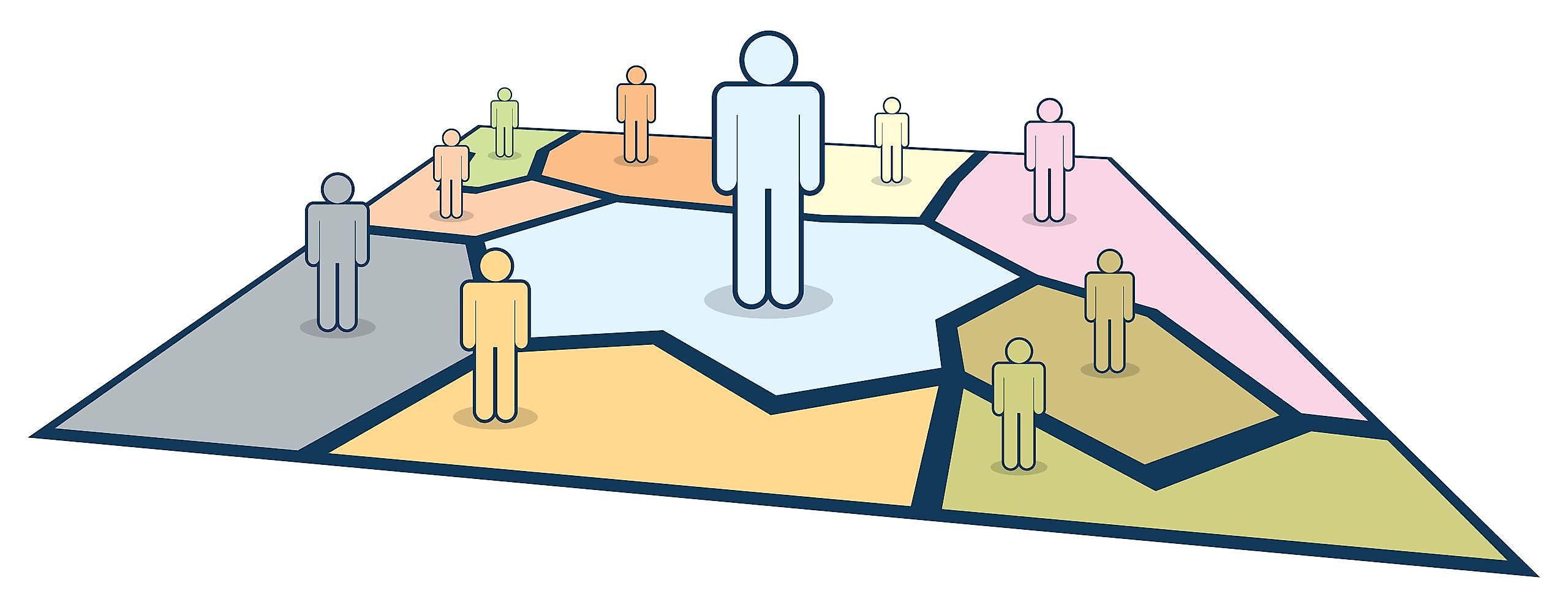 Political boundaries are borders that separate different countries and regions from another.