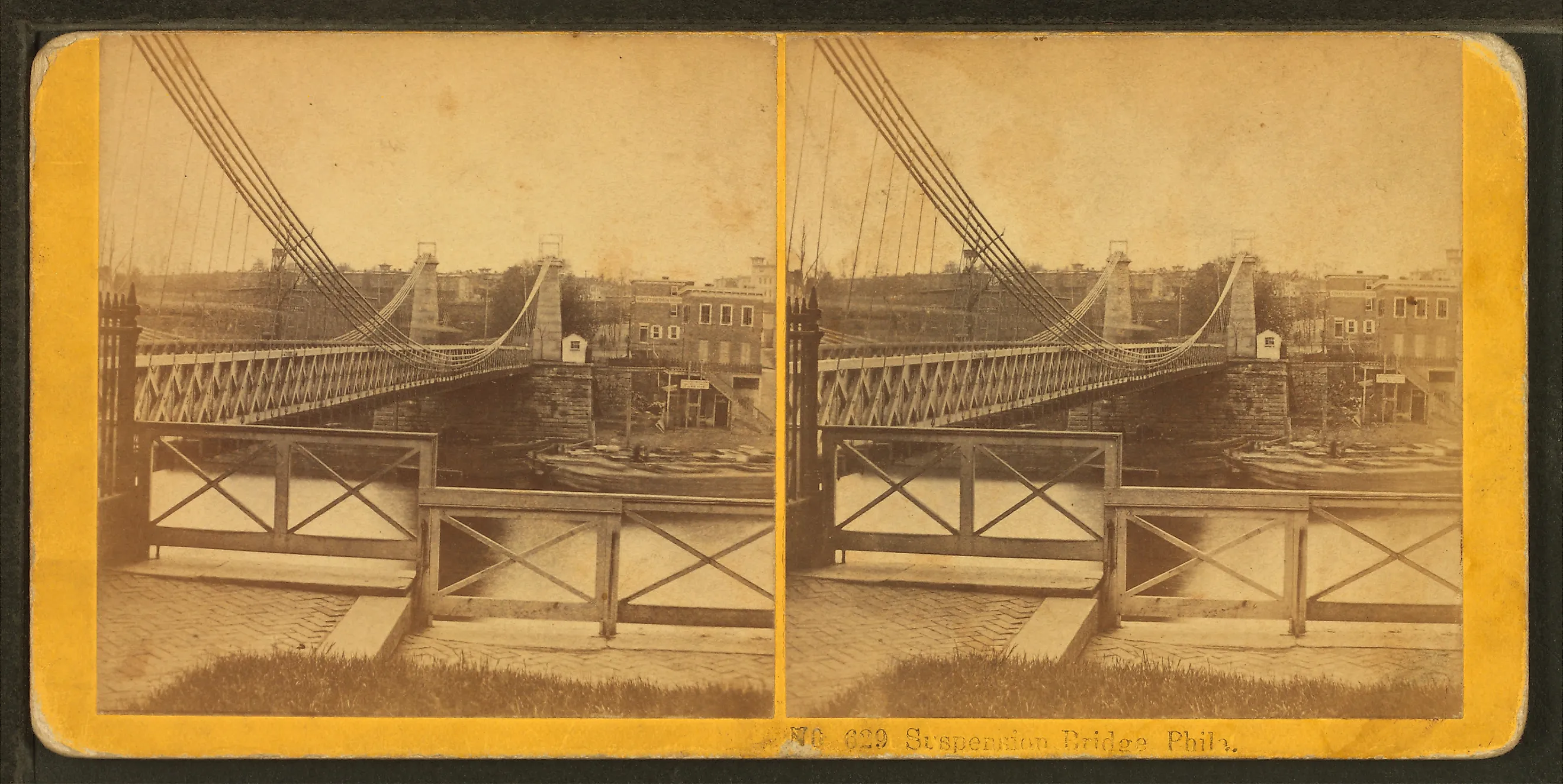 The Fairmount Wire Bridge was opened in 1842 in Philadelphia and is one of the oldest suspension bridges in the US. 
