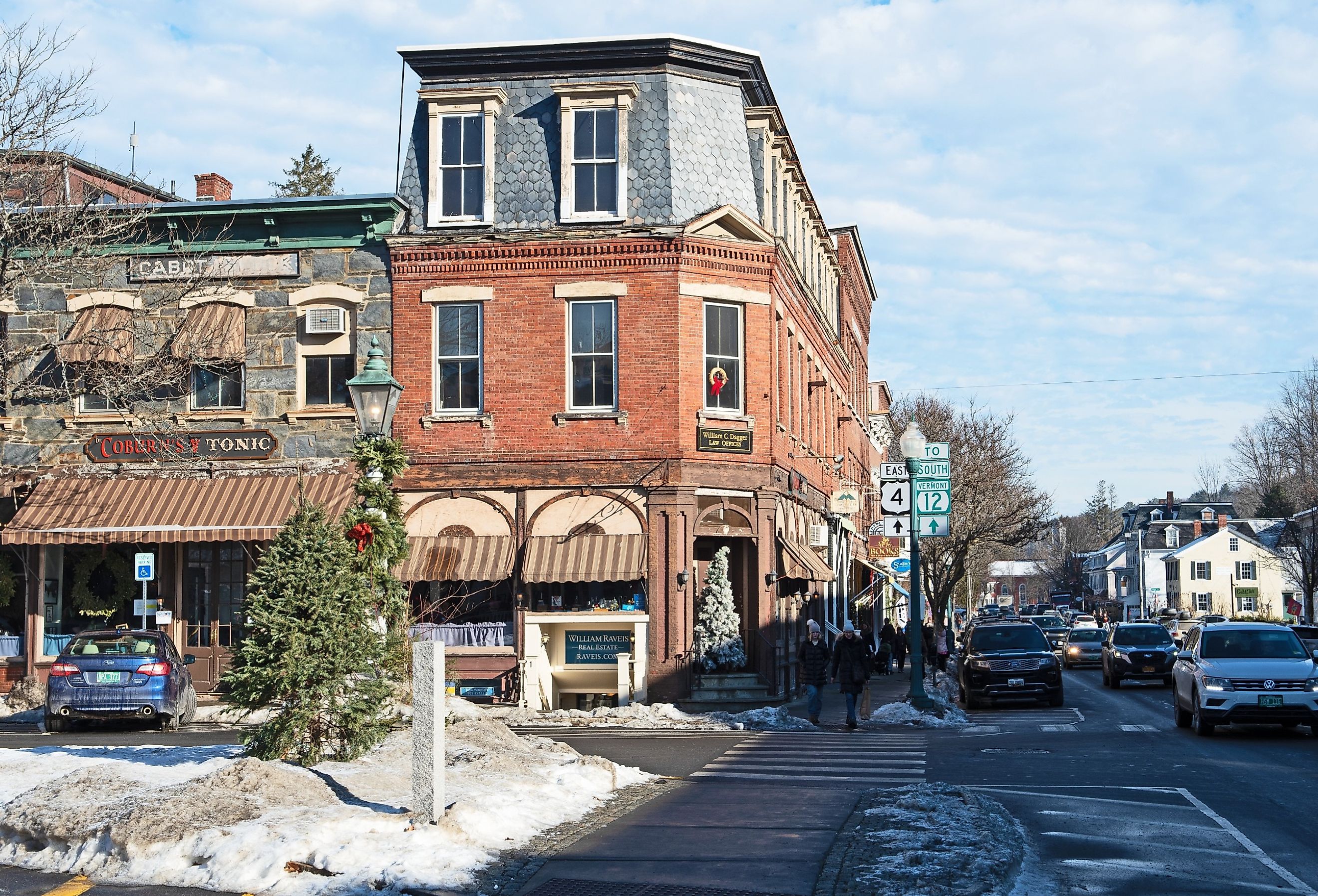 Downtown street in Woodstock, Vermont. Image credit Mystic Stock Photography via Shutterstock