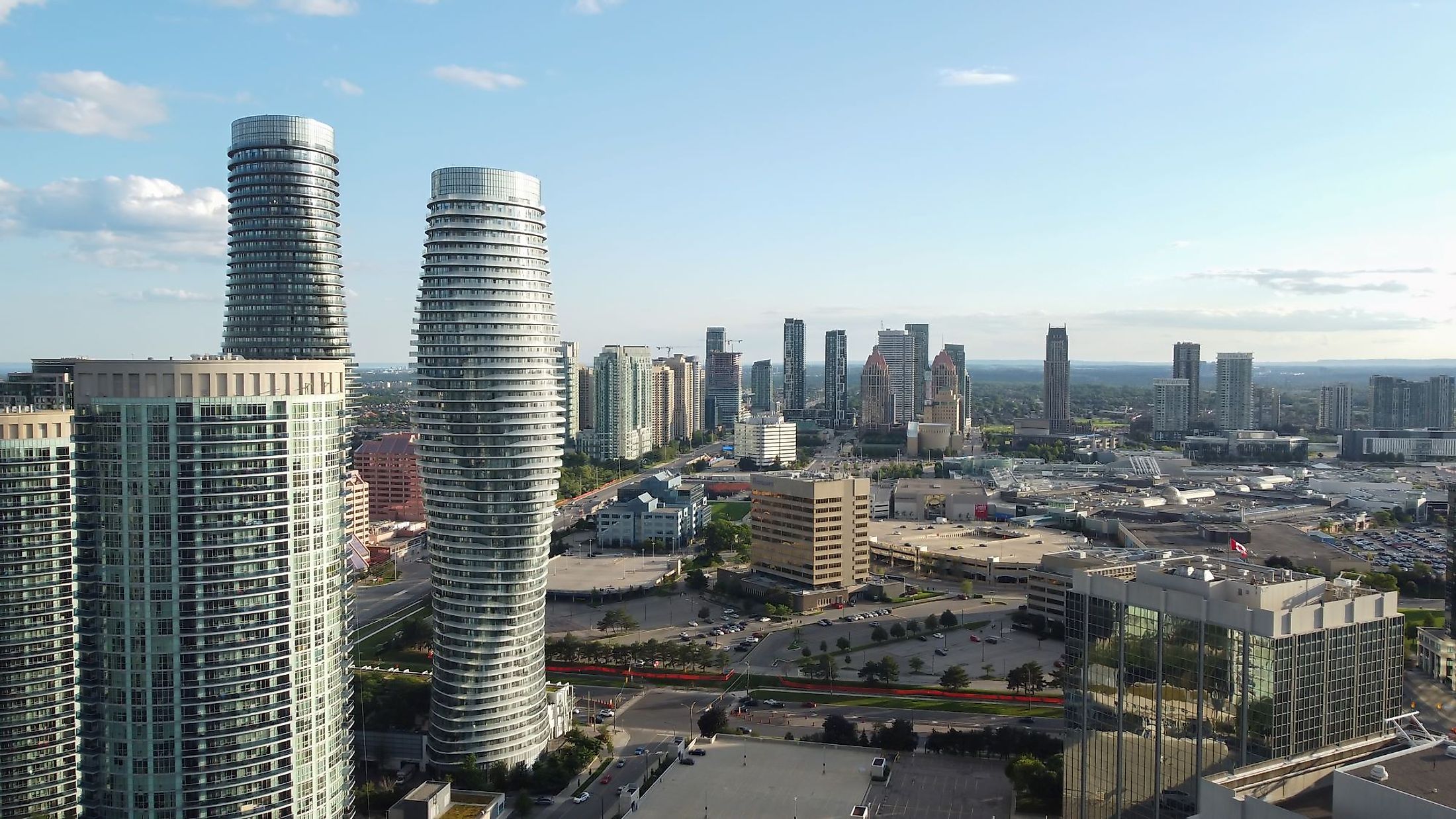 Aerial view of downtown Mississauga, Ontario, Canada. Editorial credit: Atomazul / Shutterstock.com