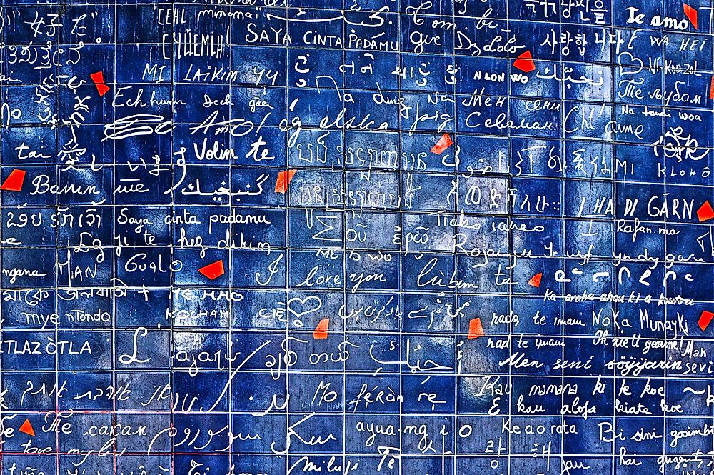 Le mur des je t'aime, Paris.