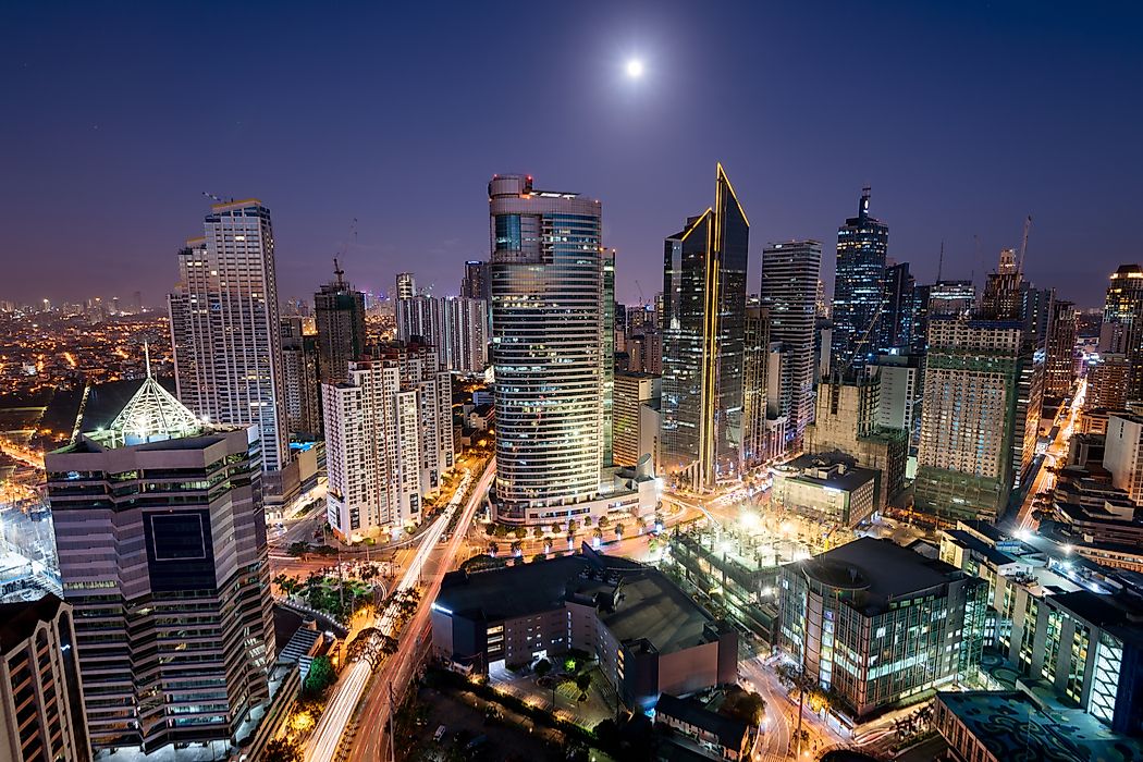Manila, the Philippines. Manila has the tenth most skyscrapers in the world.