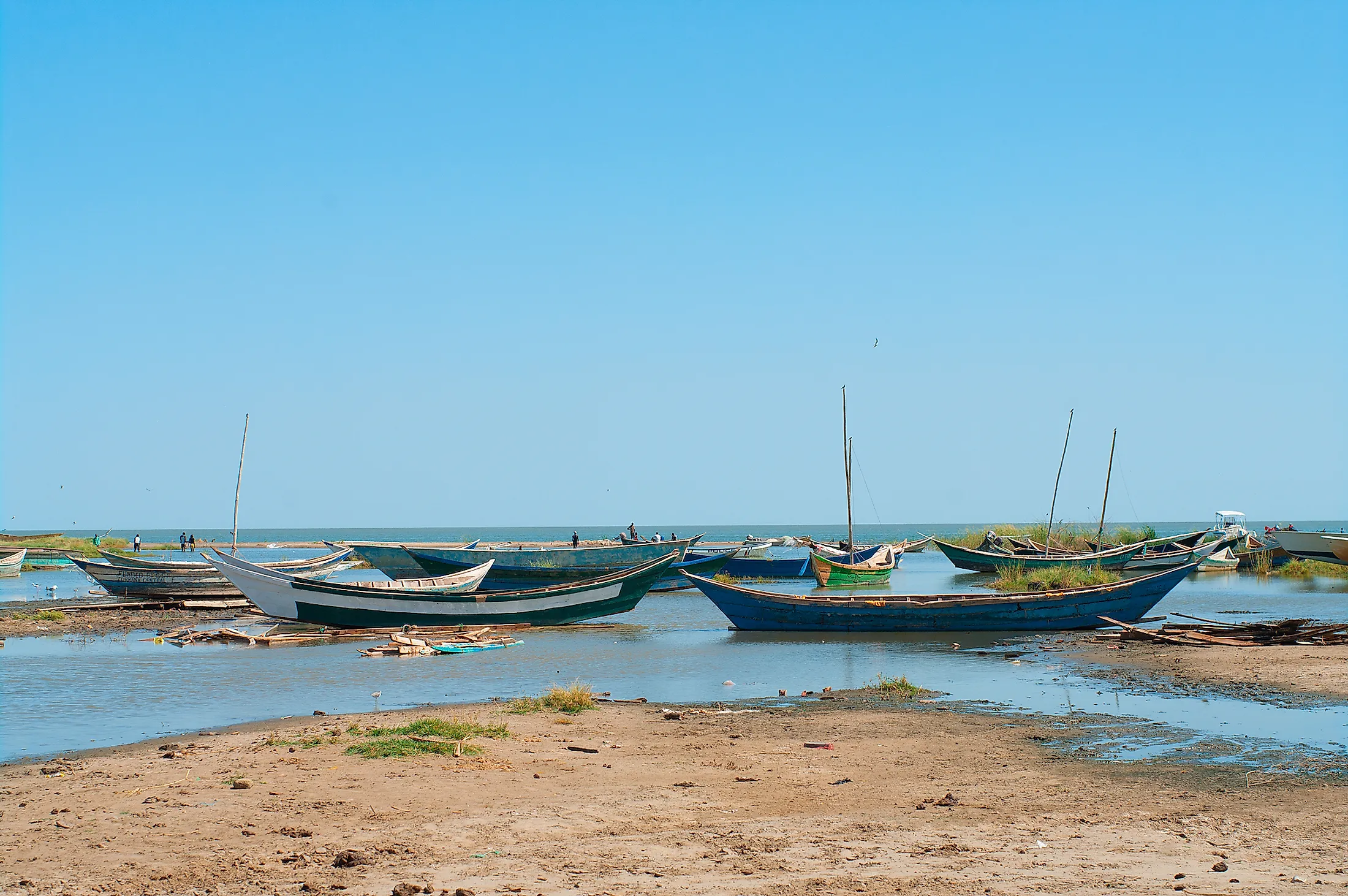 A view of Lake Turkana - the world's largest permanent desert lake. 