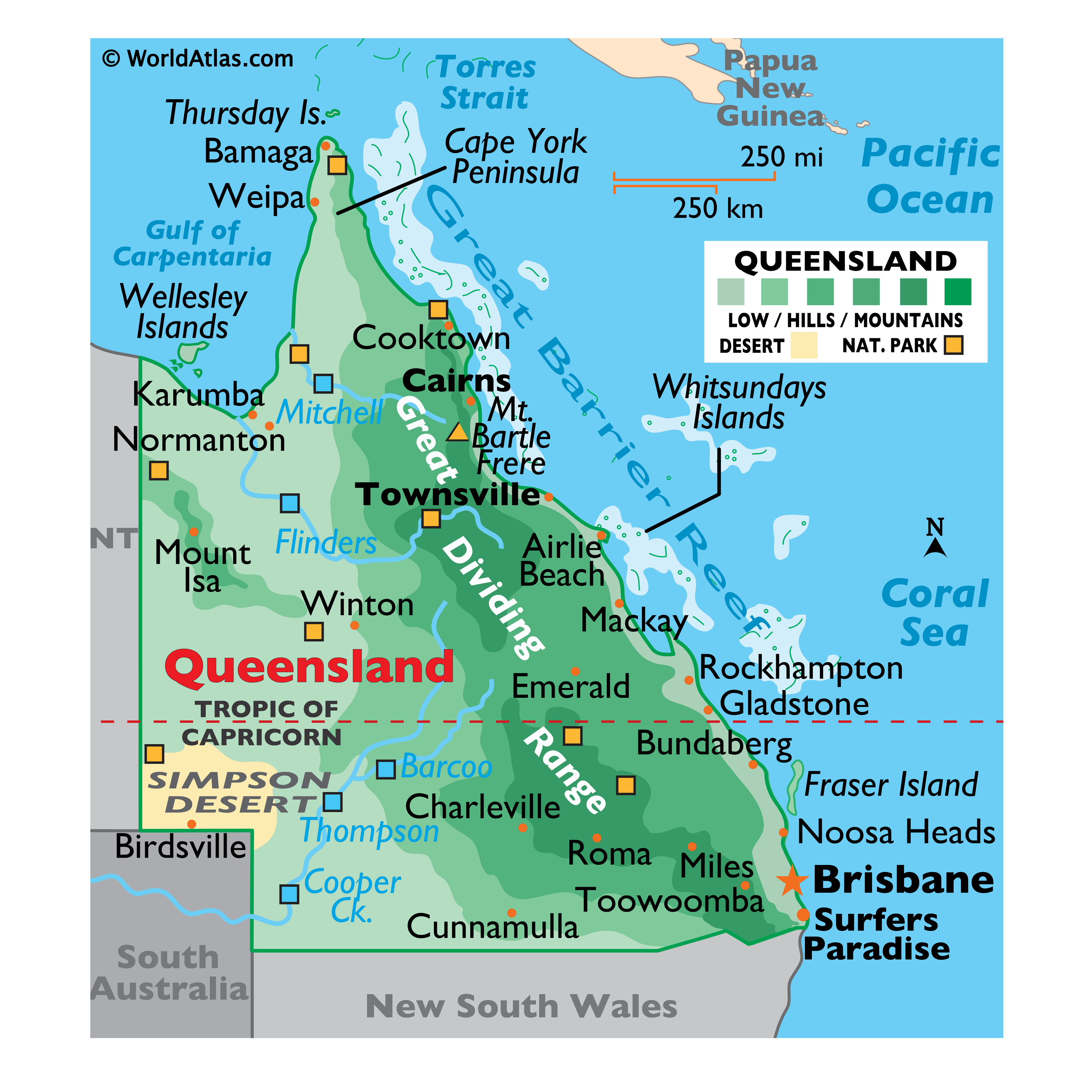 Queensland & - World Atlas