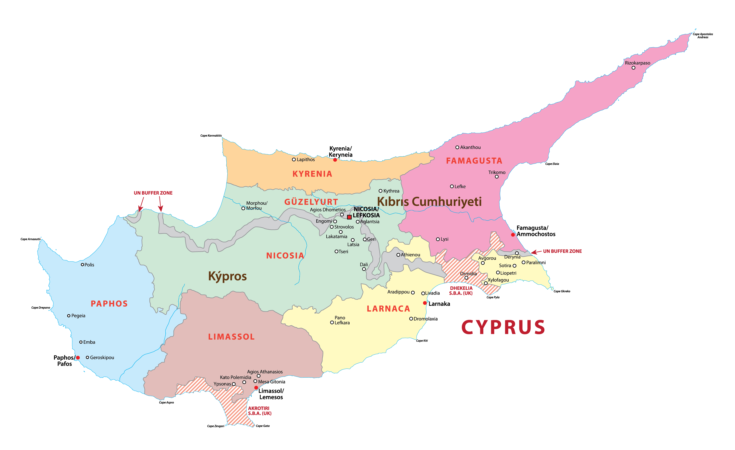 Map Of Cyprus And Surrounding Countries North America Map