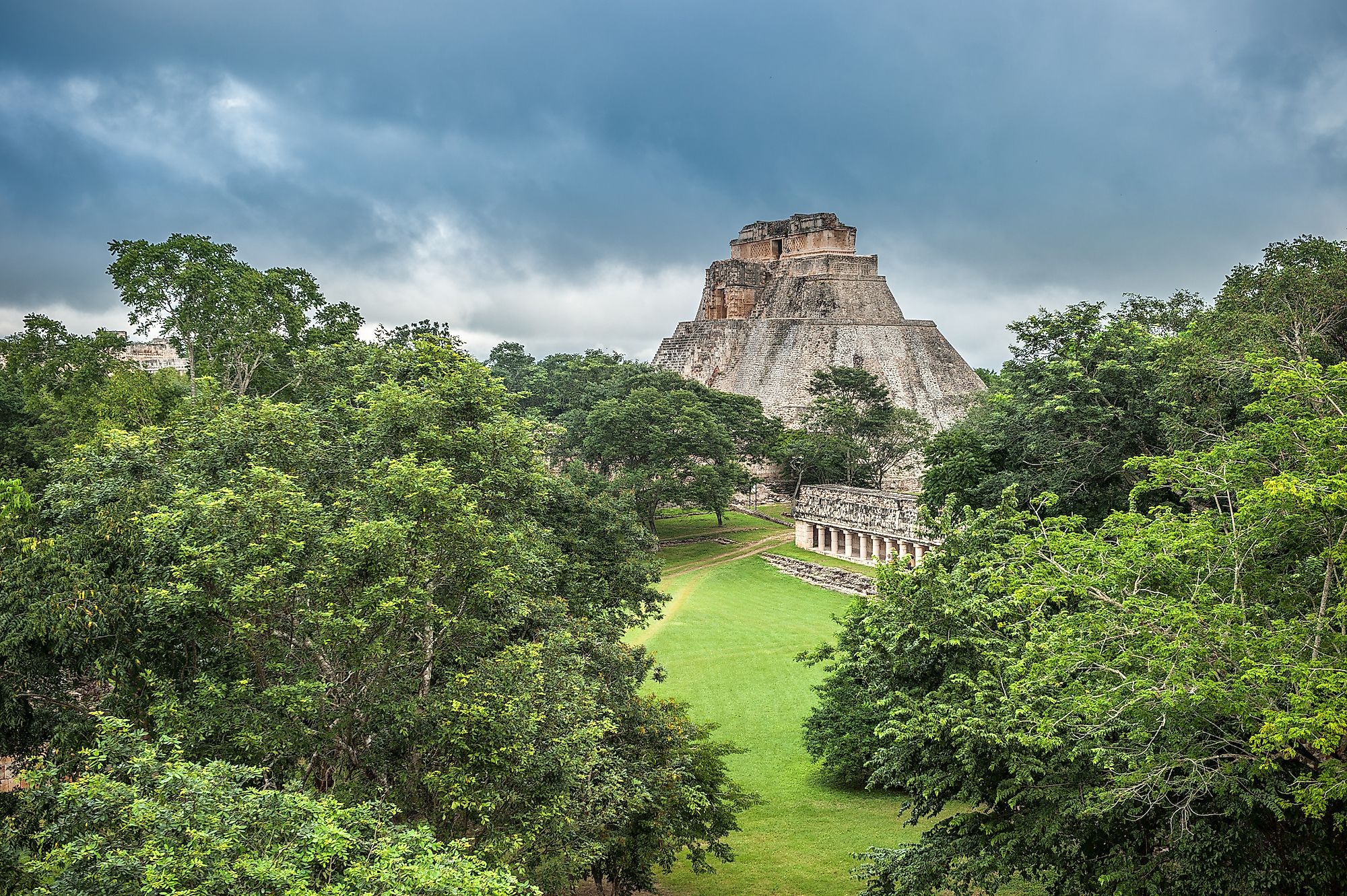 Pyramid of the Magician in Uxmal, Yucatan, Mexico.