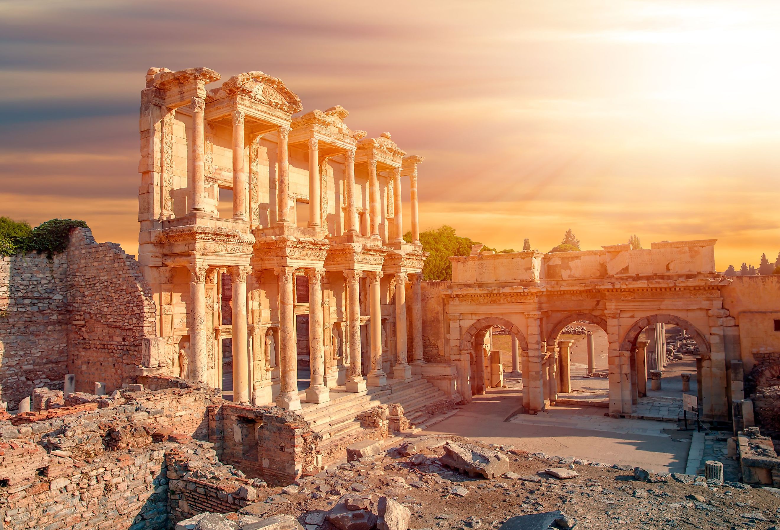 Celsus Library in Ephesus, Turkey. Image credit muratart via shutterstock