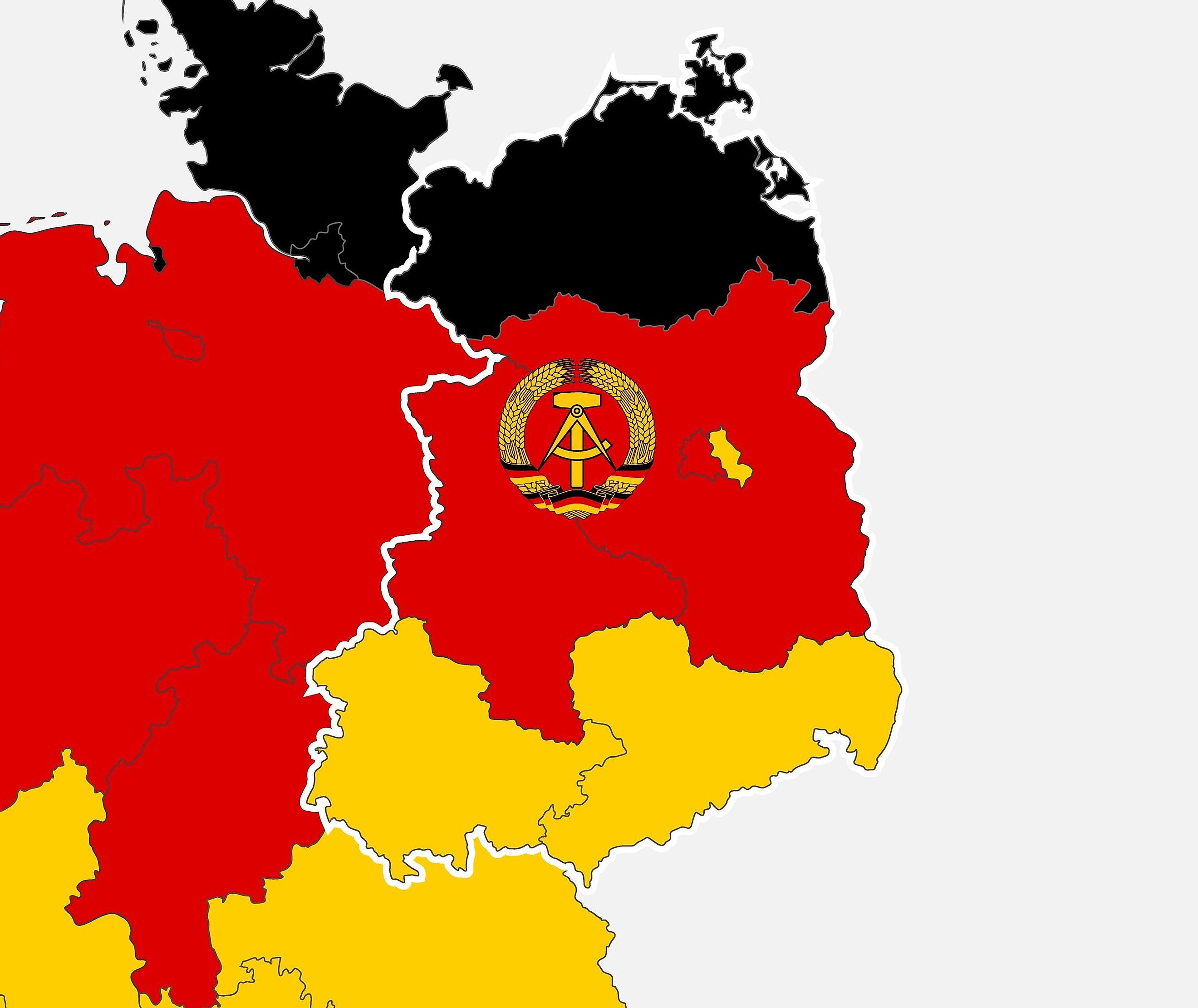 Map of East Germany 