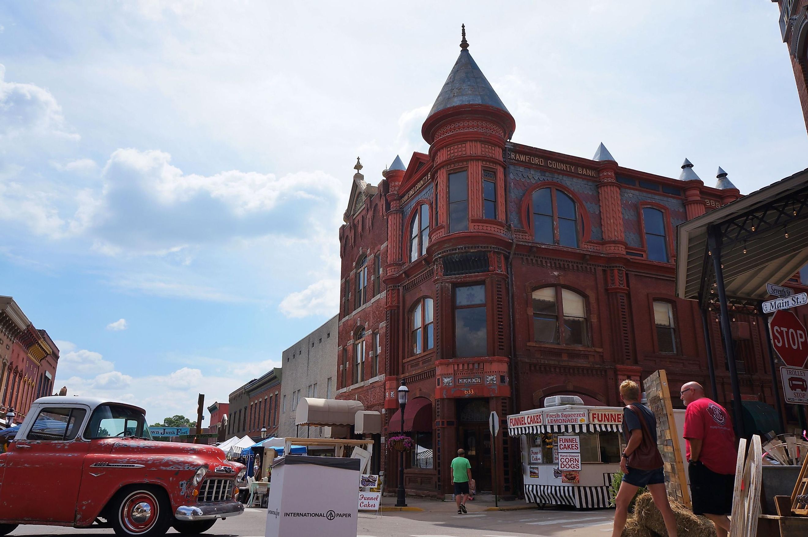 Van Buren, Arkansas / US, Aug 5th 2018: Downtown brick building