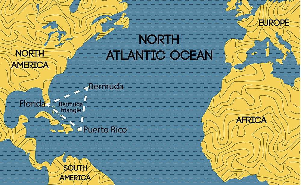 map of the Bermuda Triangle.