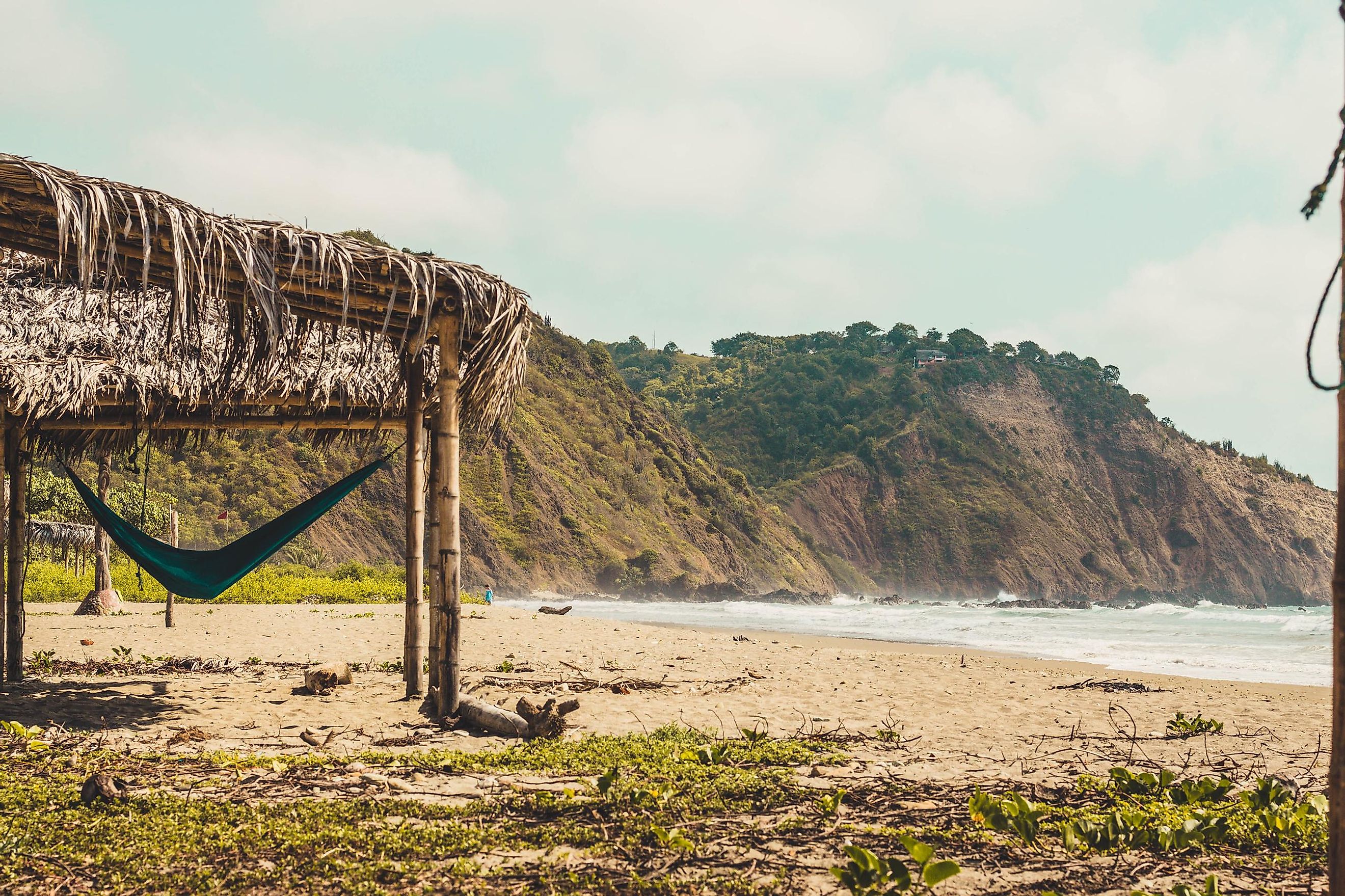 The tail end of Ayampe's serene beach